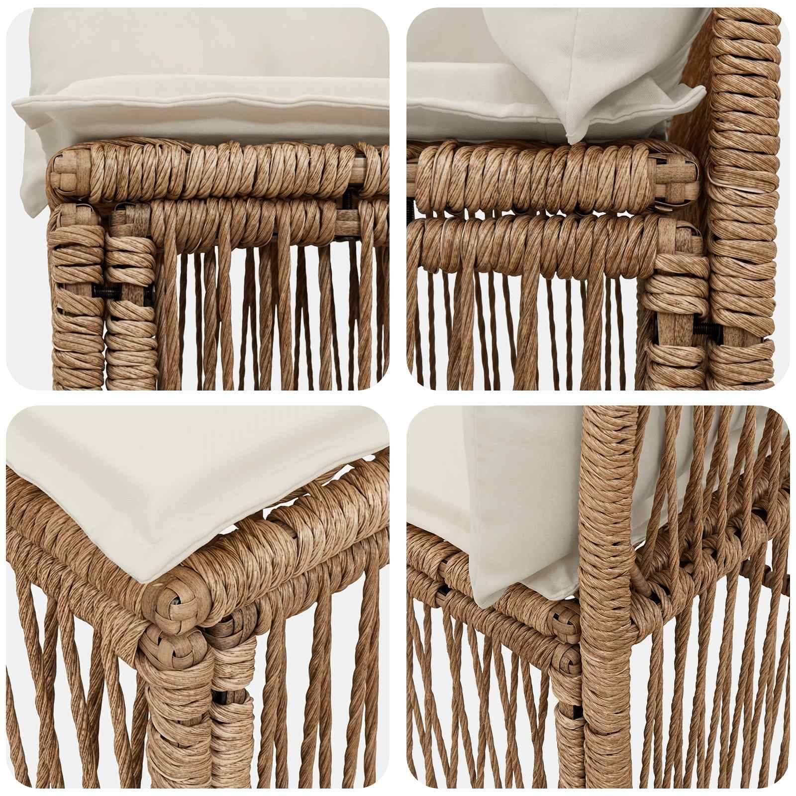 vidaXL Gartensofa-set 8 pcs Beige Poly-Rattan