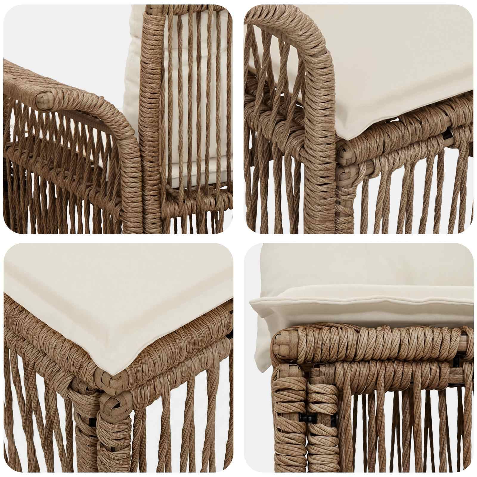 vidaXL Gartensofa-set 5 pcs Beige Poly-Rattan
