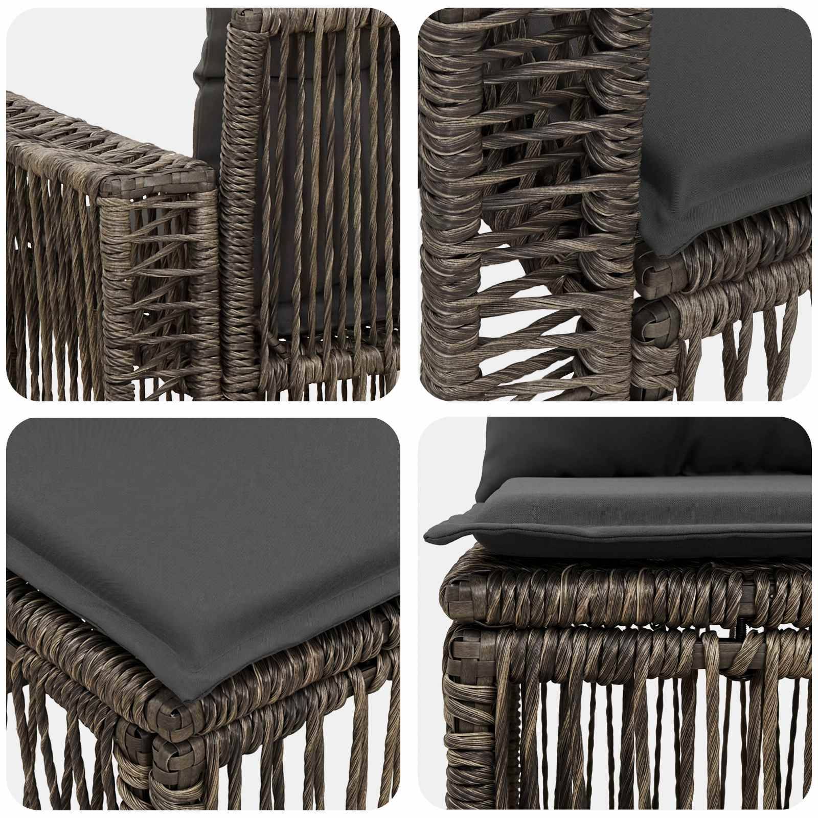 vidaXL Gartensofa-set 5 pcs Grau und Dunkelgrau Poly-Rattan