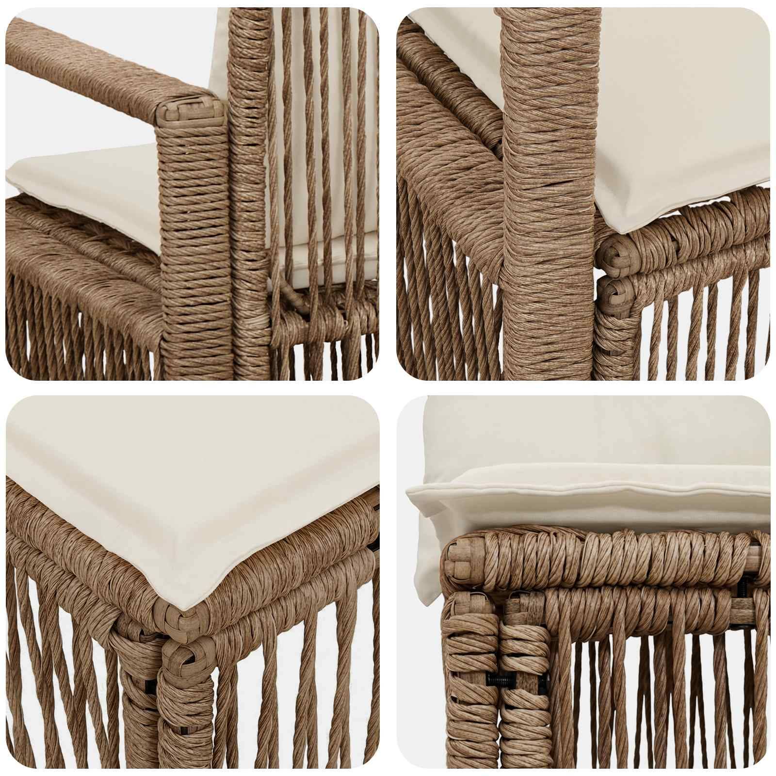 vidaXL Gartensofa-set 5 pcs Beige Poly-Rattan