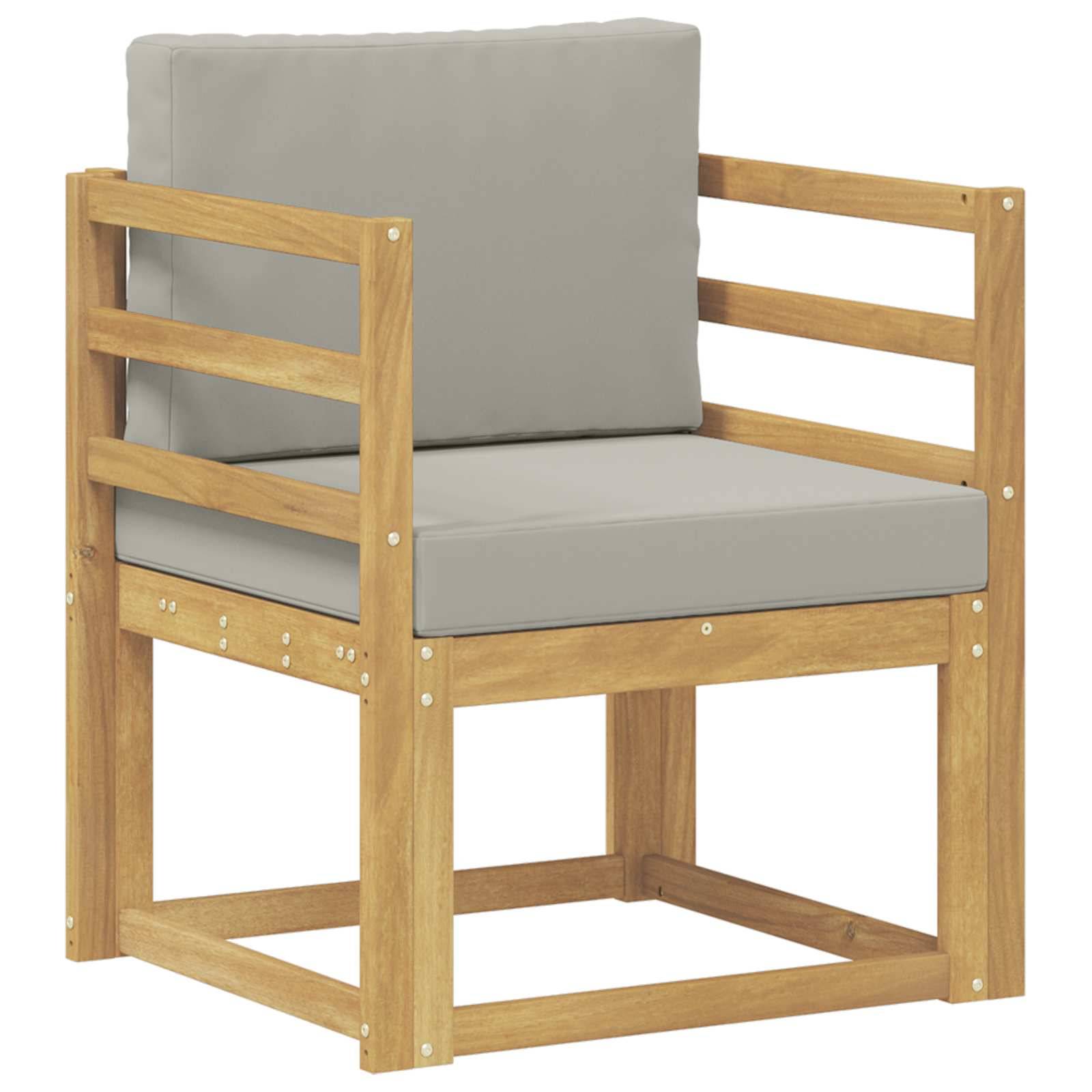 vidaXL 2 Stück Outdoor-Sofagarnitur Polyester Weiß und Hellgrau