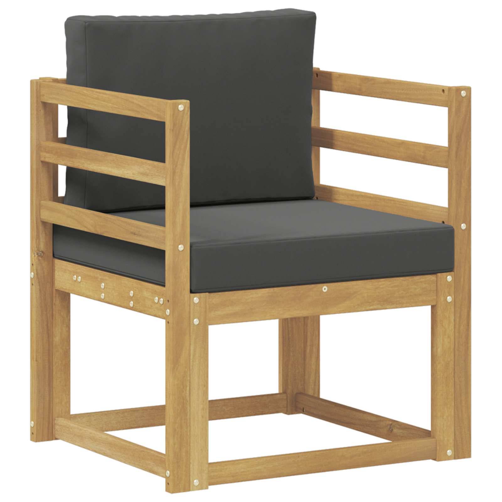 vidaXL 2 Stück Outdoor-Sofagarnitur Polyester Weiß und Anthrazit