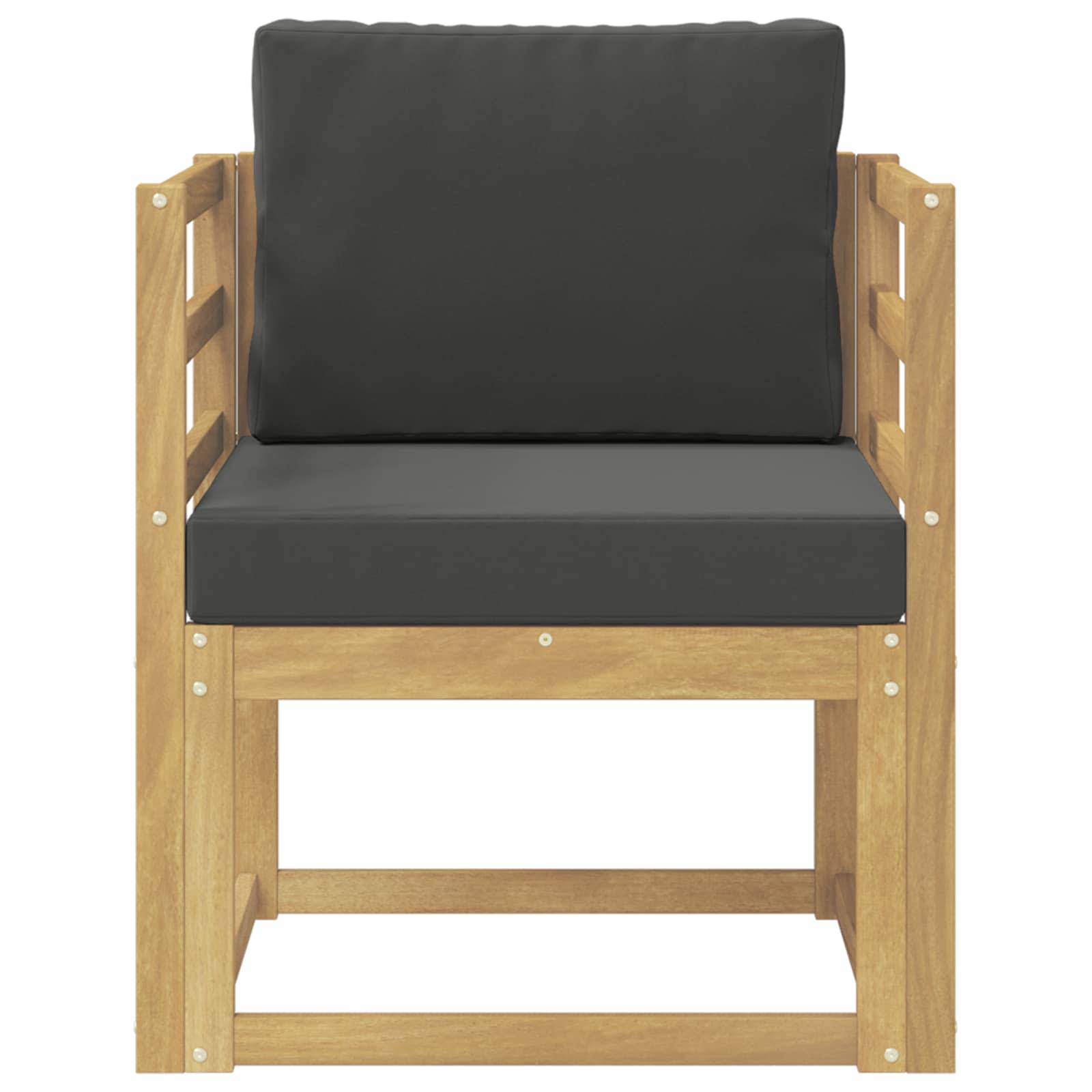 vidaXL 2 Stück Outdoor-Sofagarnitur Polyester Weiß und Anthrazit