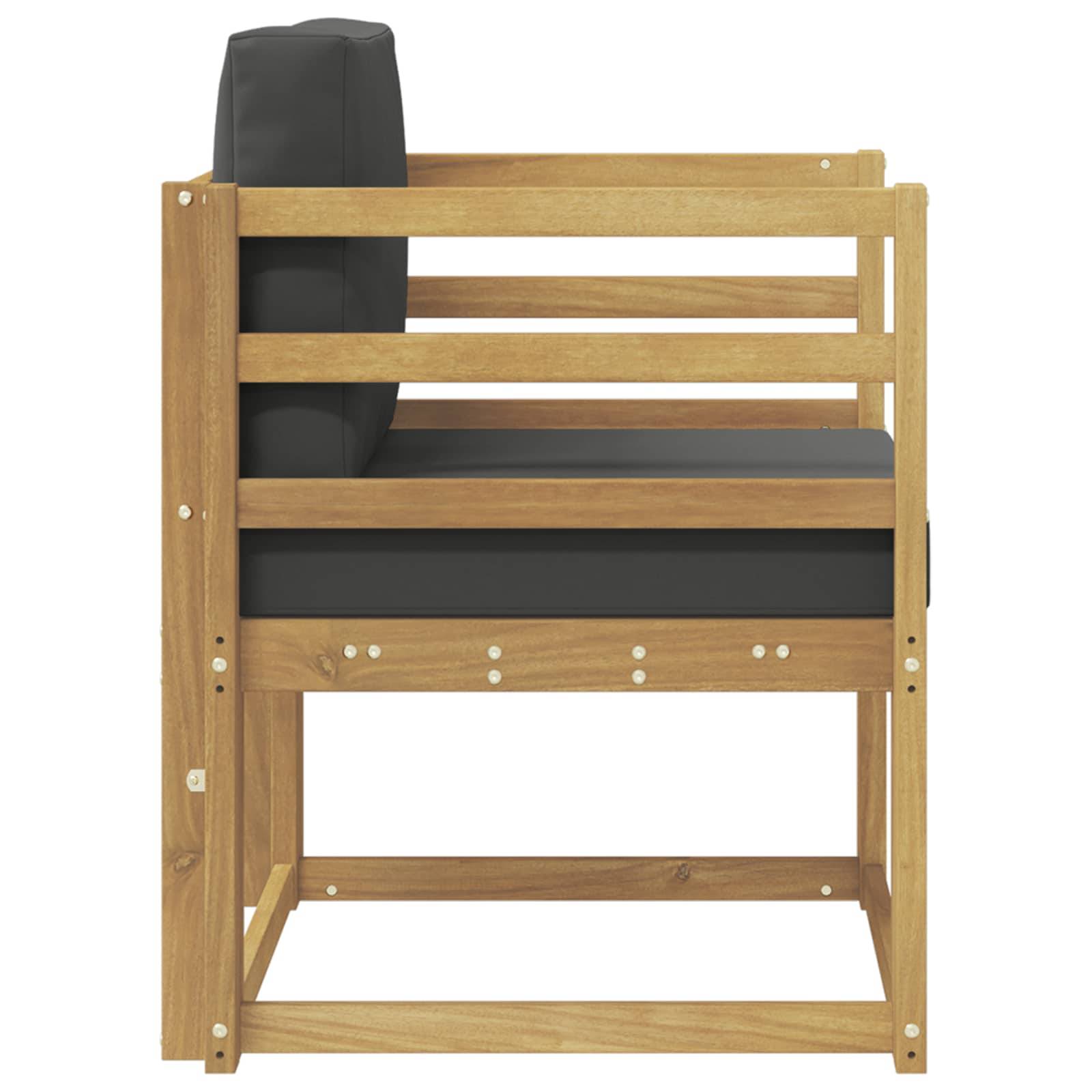 vidaXL 2 Stück Outdoor-Sofagarnitur Polyester Weiß und Anthrazit