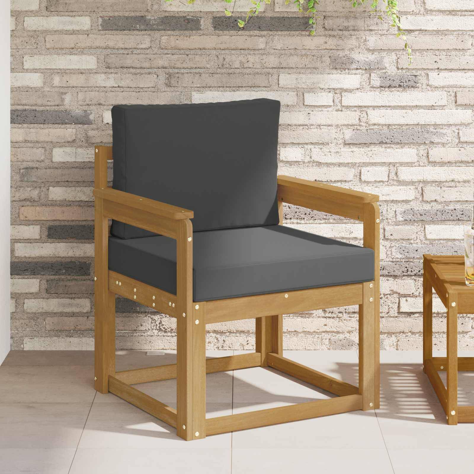 vidaXL 2 Stück Outdoor-Sofagarnitur Polyester Weiß und Anthrazit