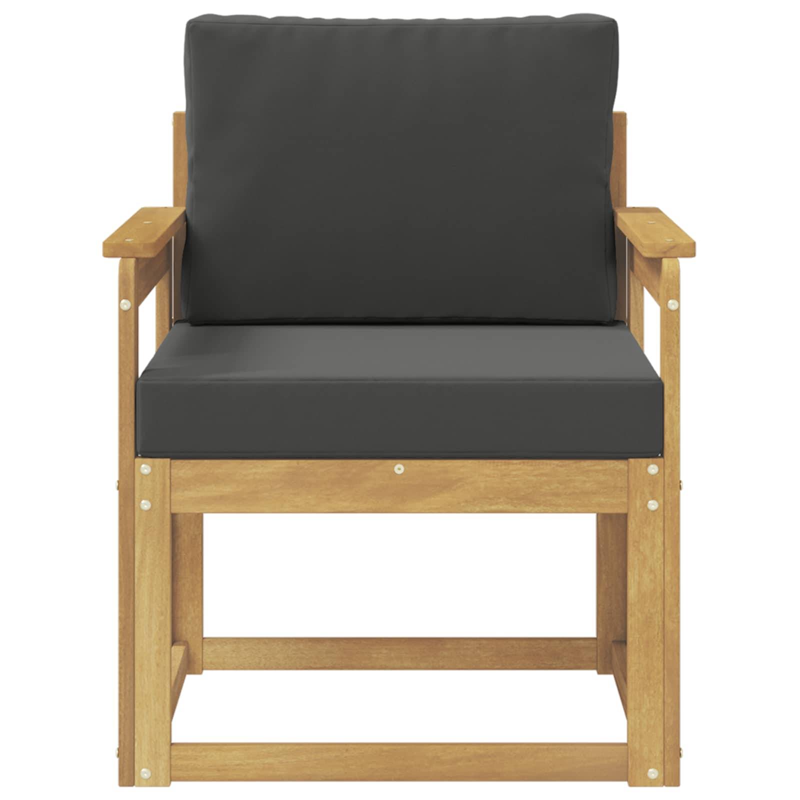 vidaXL 2 Stück Outdoor-Sofagarnitur Polyester Weiß und Anthrazit