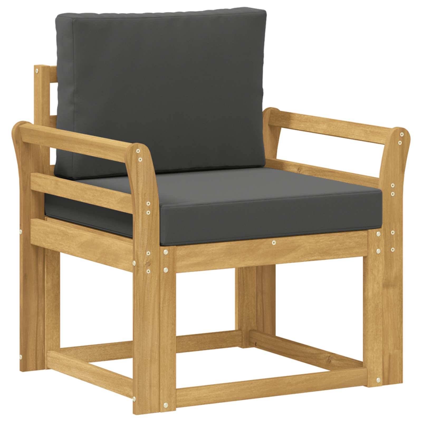 vidaXL 2 Stück Outdoor-Sofagarnitur Polyester Weiß und Anthrazit