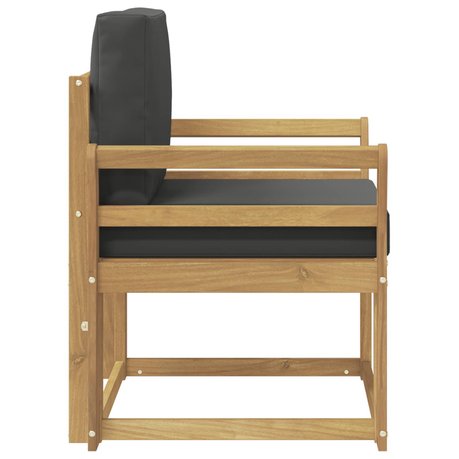 vidaXL 2 Stück Outdoor-Sofagarnitur Polyester Weiß und Anthrazit