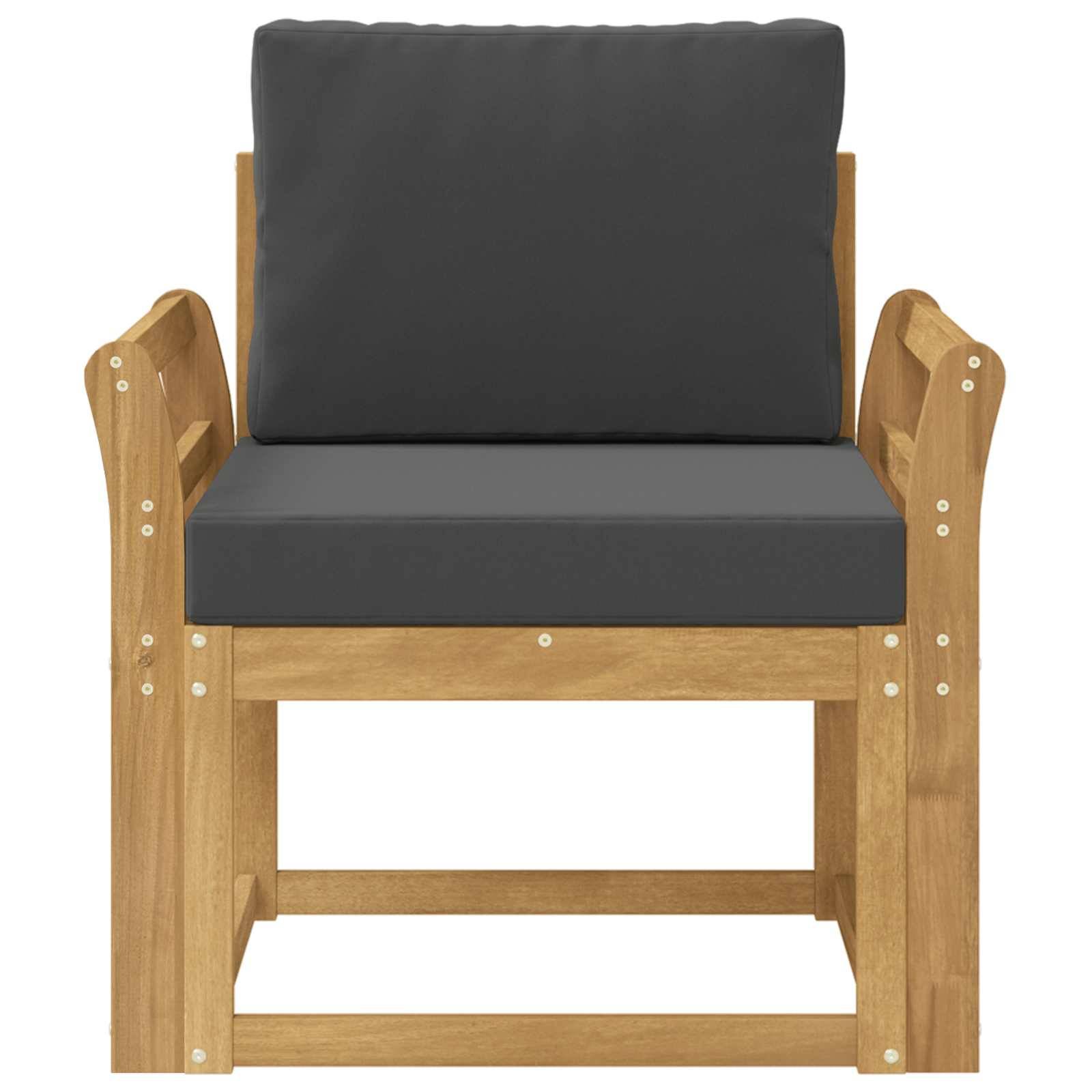 vidaXL 2 Stück Outdoor-Sofagarnitur Polyester Weiß und Anthrazit