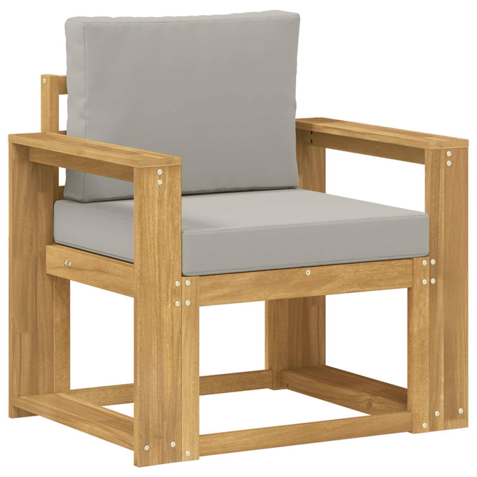 vidaXL 2 Stück Outdoor-Sofagarnitur Polyester Weiß und Hellgrau