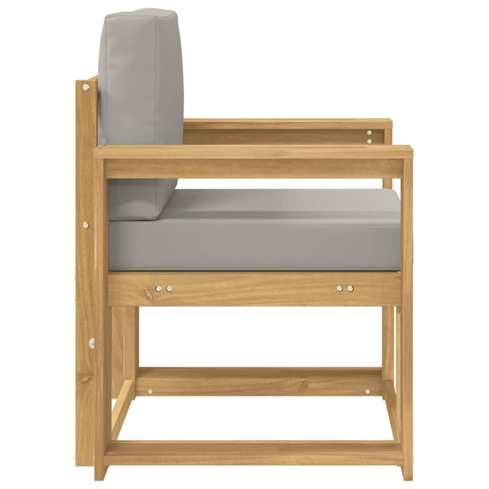 vidaXL 2 Stück Outdoor-Sofagarnitur Polyester Weiß und Hellgrau