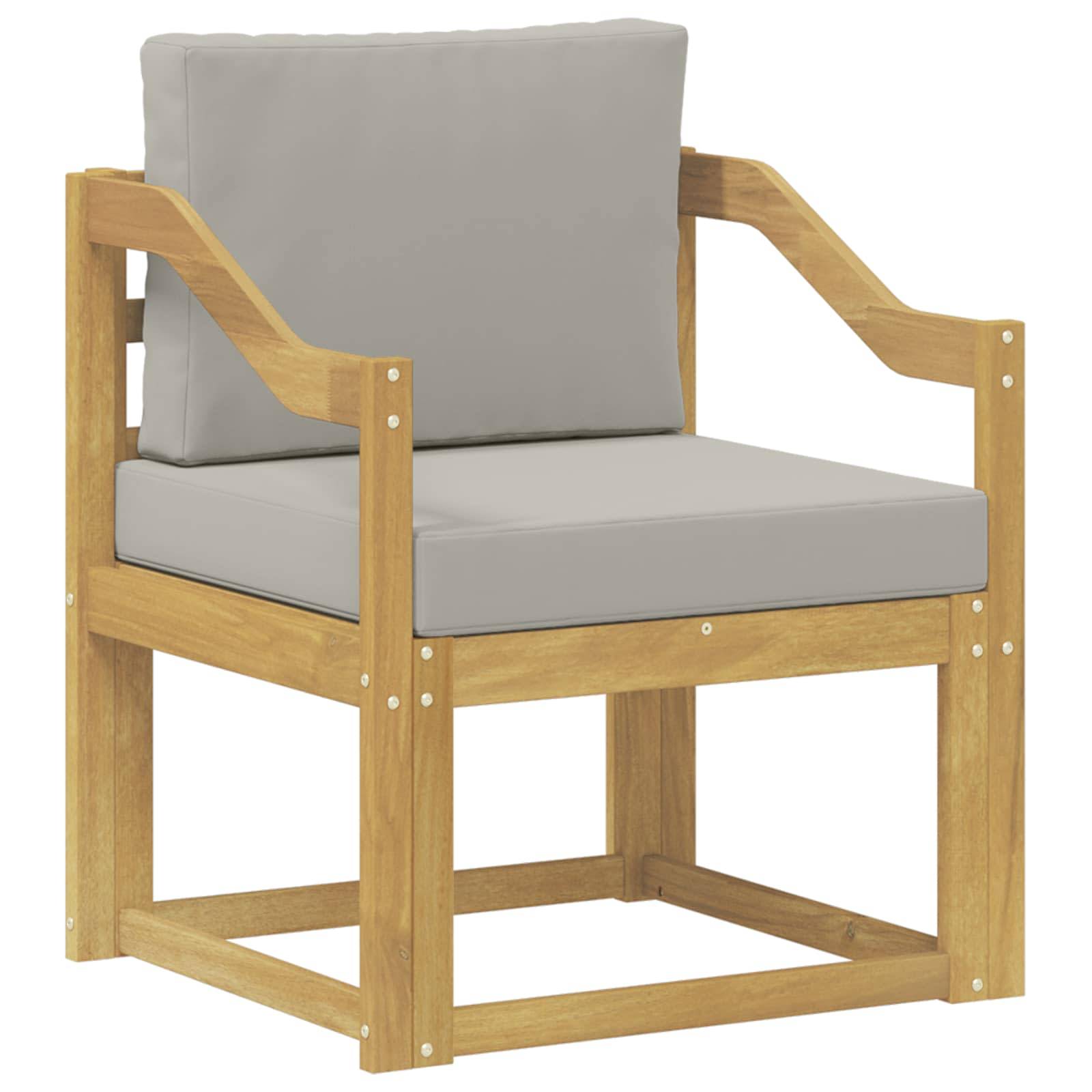 vidaXL 2 Stück Outdoor-Sofagarnitur Polyester Weiß und Hellgrau