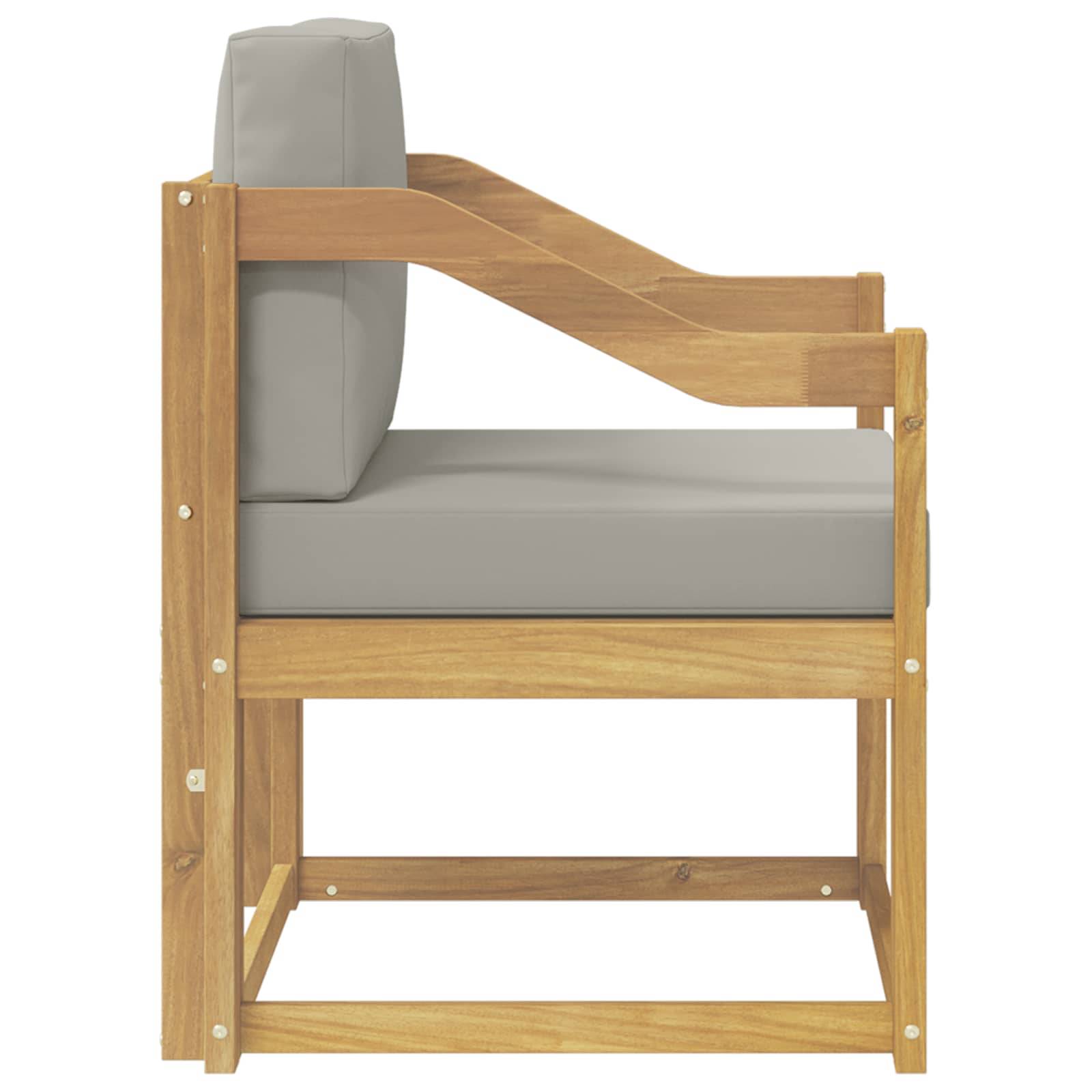 vidaXL 2 Stück Outdoor-Sofagarnitur Polyester Weiß und Hellgrau
