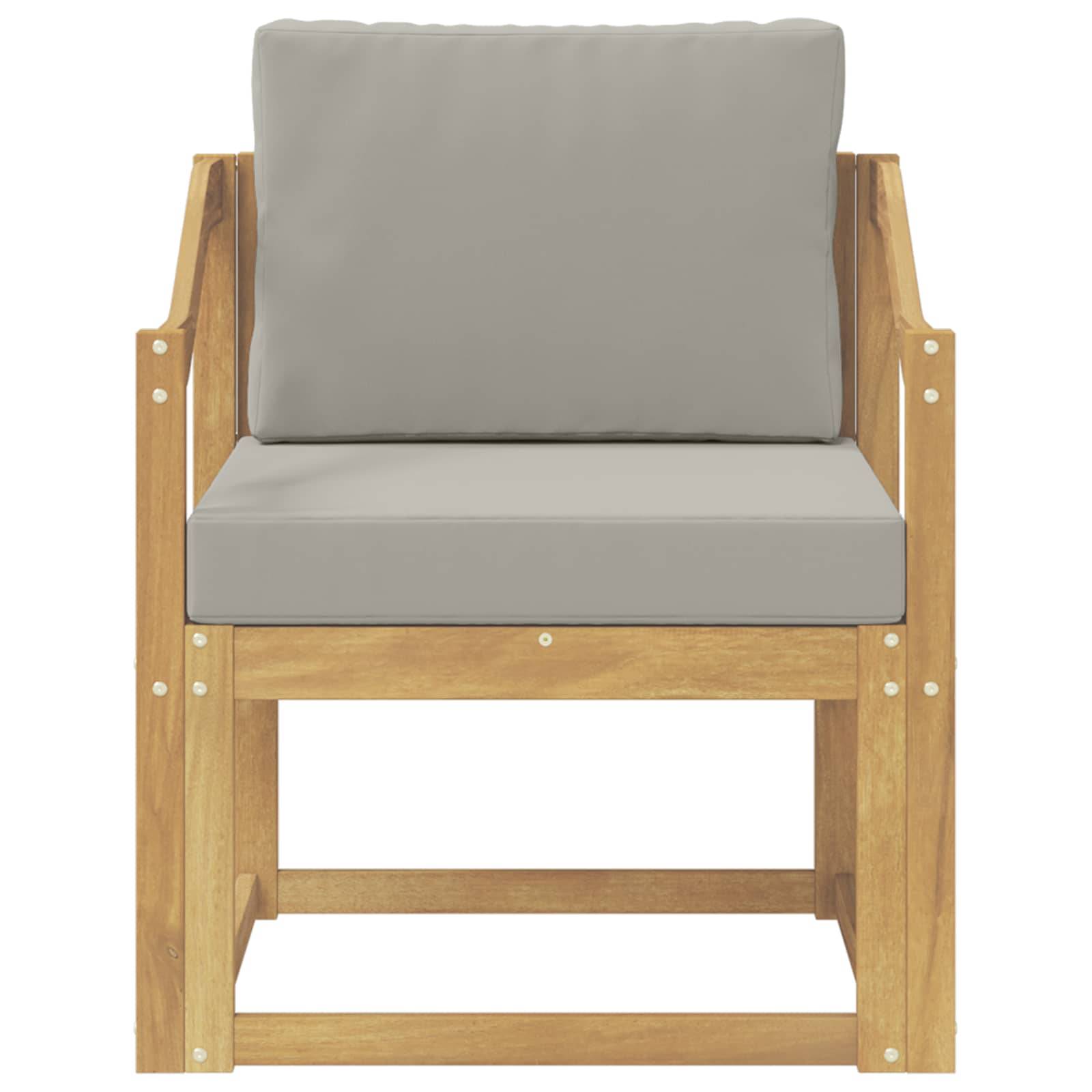 vidaXL 2 Stück Outdoor-Sofagarnitur Polyester Weiß und Hellgrau