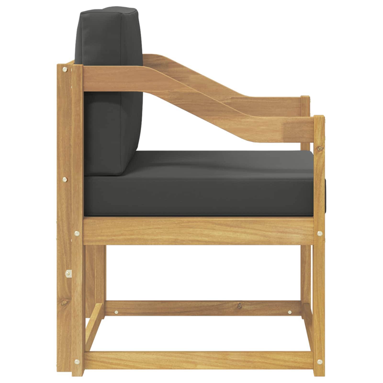 vidaXL 2 Stück Outdoor-Sofagarnitur Polyester Weiß und Anthrazit