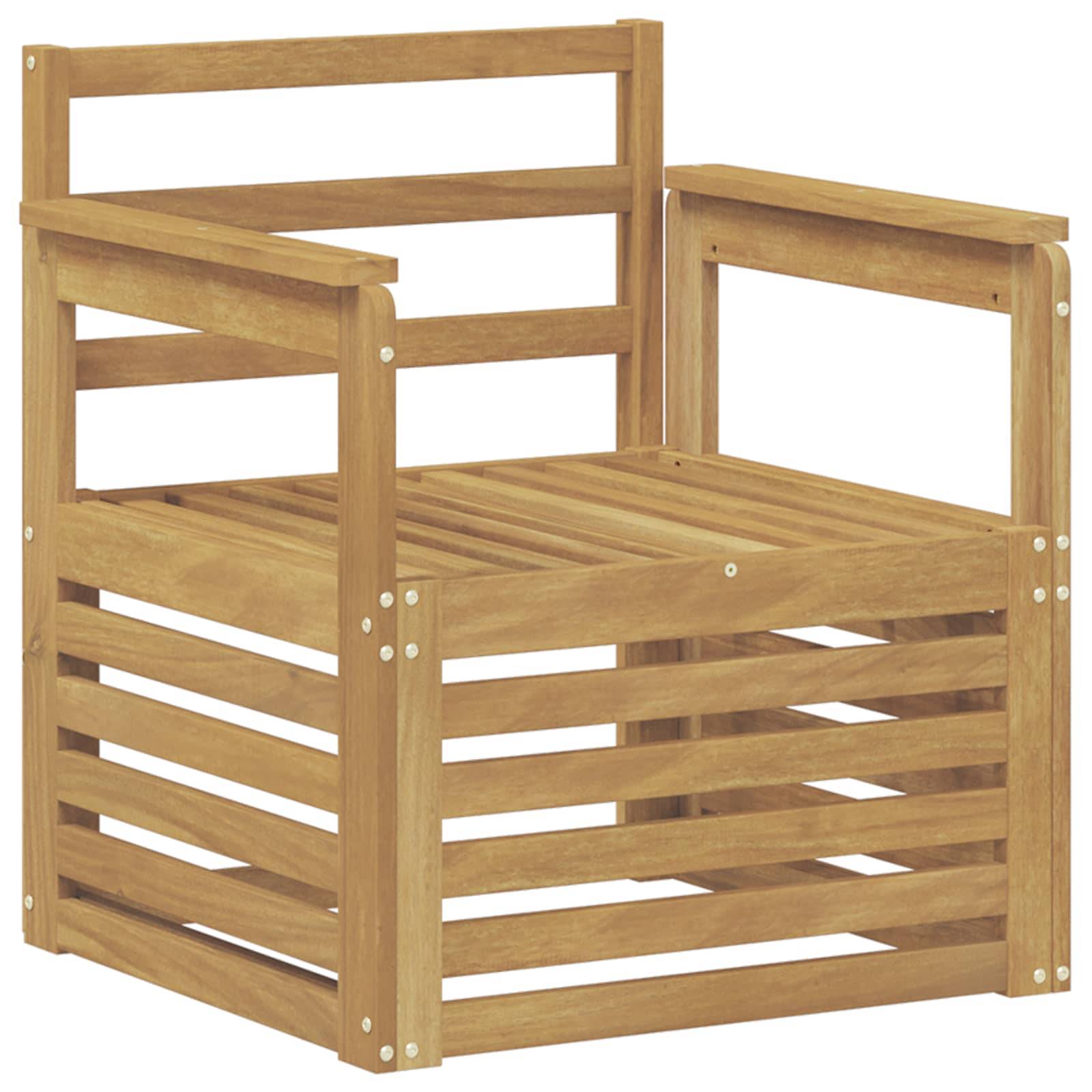 vidaXL 2 Stück Outdoor-Sofagarnitur Massivholz Akazie Weiß