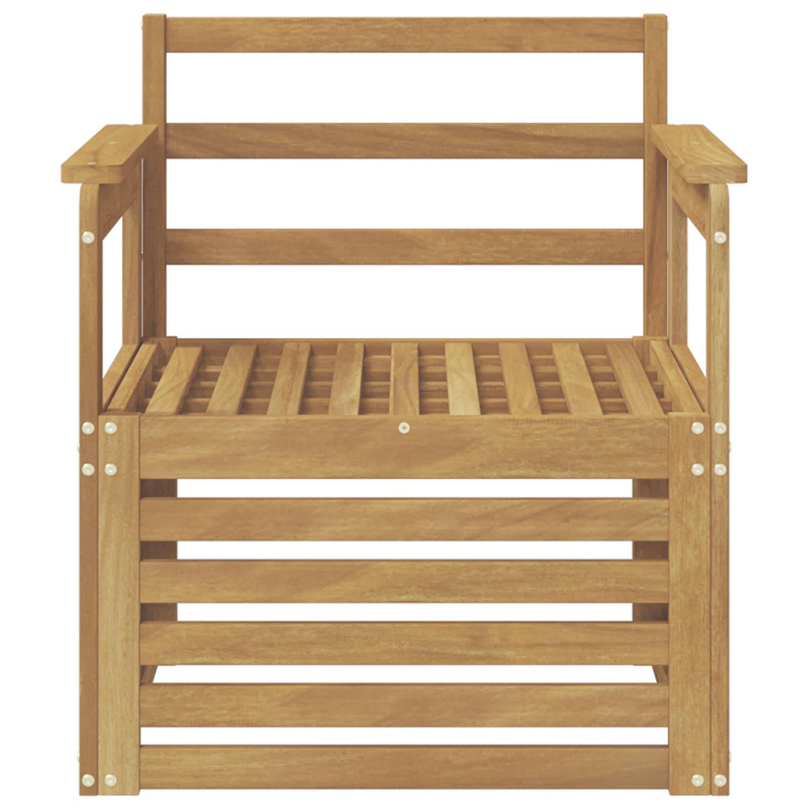 vidaXL 2 Stück Outdoor-Sofagarnitur Massivholz Akazie Weiß