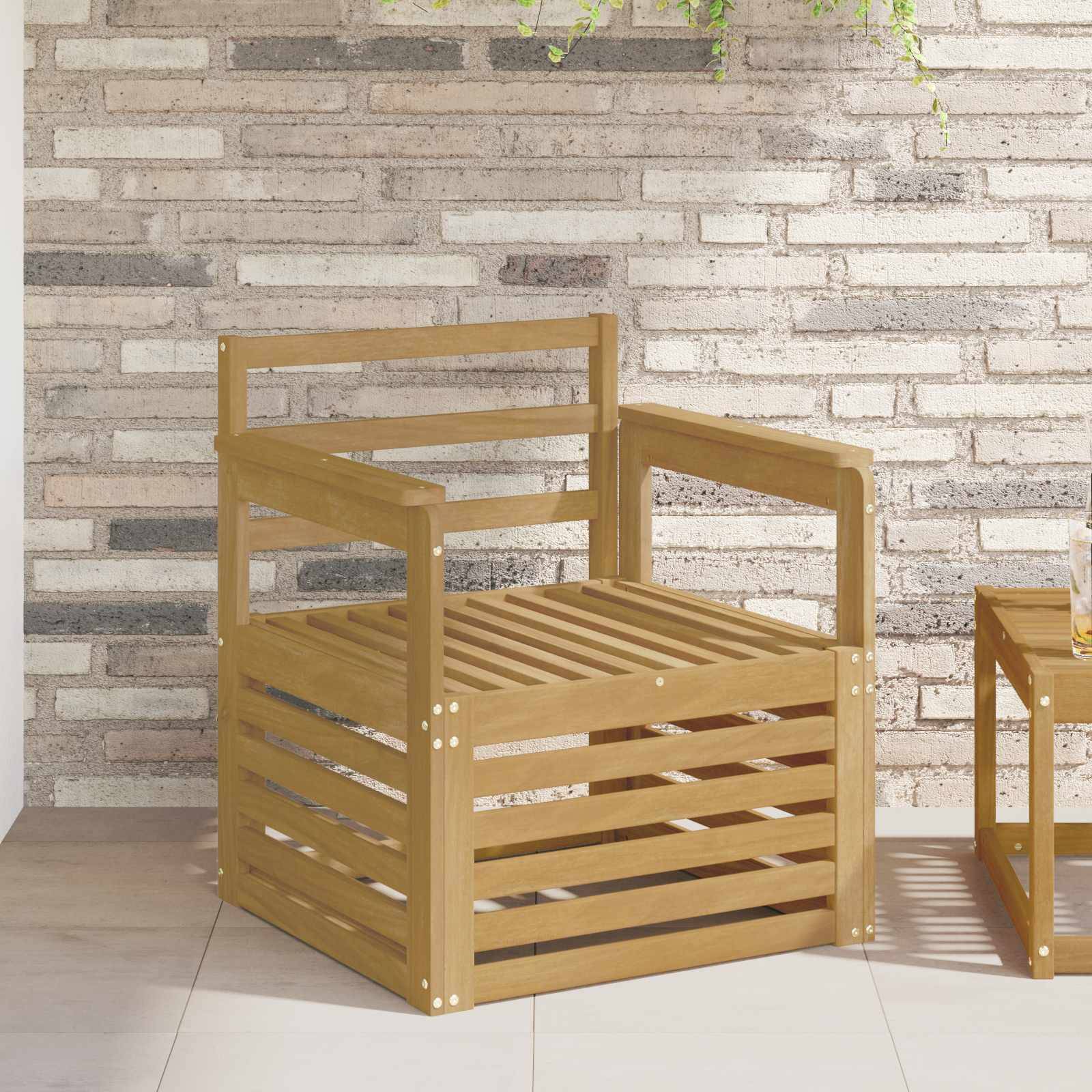 vidaXL 2 Stück Outdoor-Sofagarnitur Massivholz Akazie Weiß