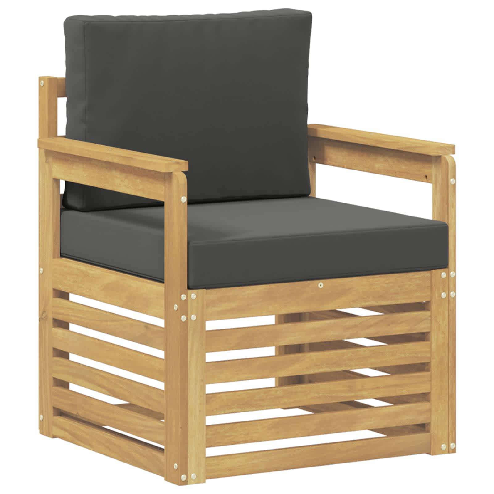 vidaXL 2 Stück Outdoor-Sofagarnitur Polyester Weiß und Anthrazit