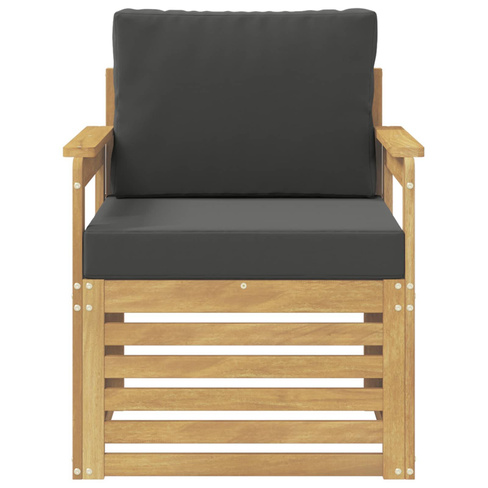 vidaXL 2 Stück Outdoor-Sofagarnitur Polyester Weiß und Anthrazit