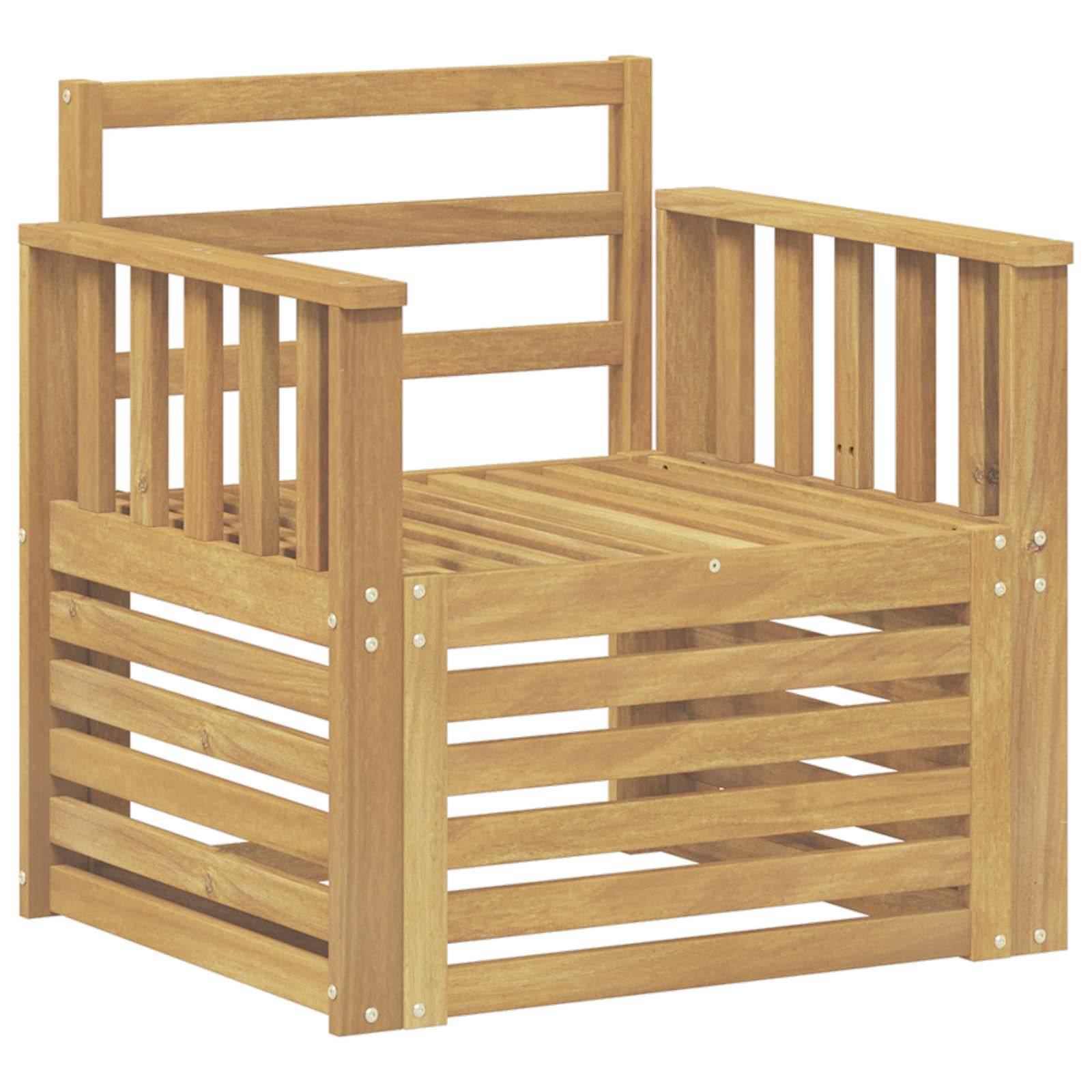 vidaXL 2 Stück Outdoor-Sofagarnitur Massivholz Akazie Weiß