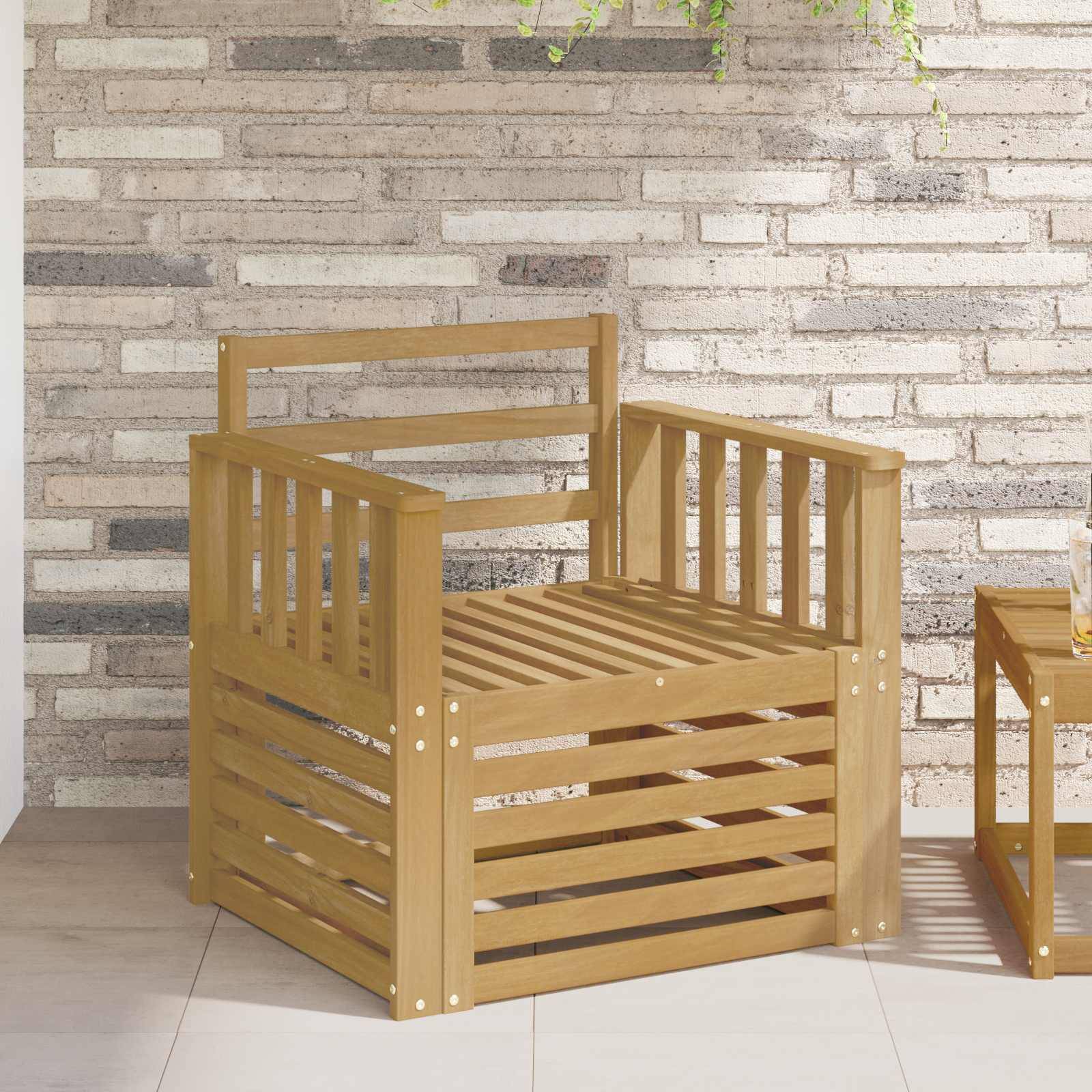 vidaXL 2 Stück Outdoor-Sofagarnitur Massivholz Akazie Weiß