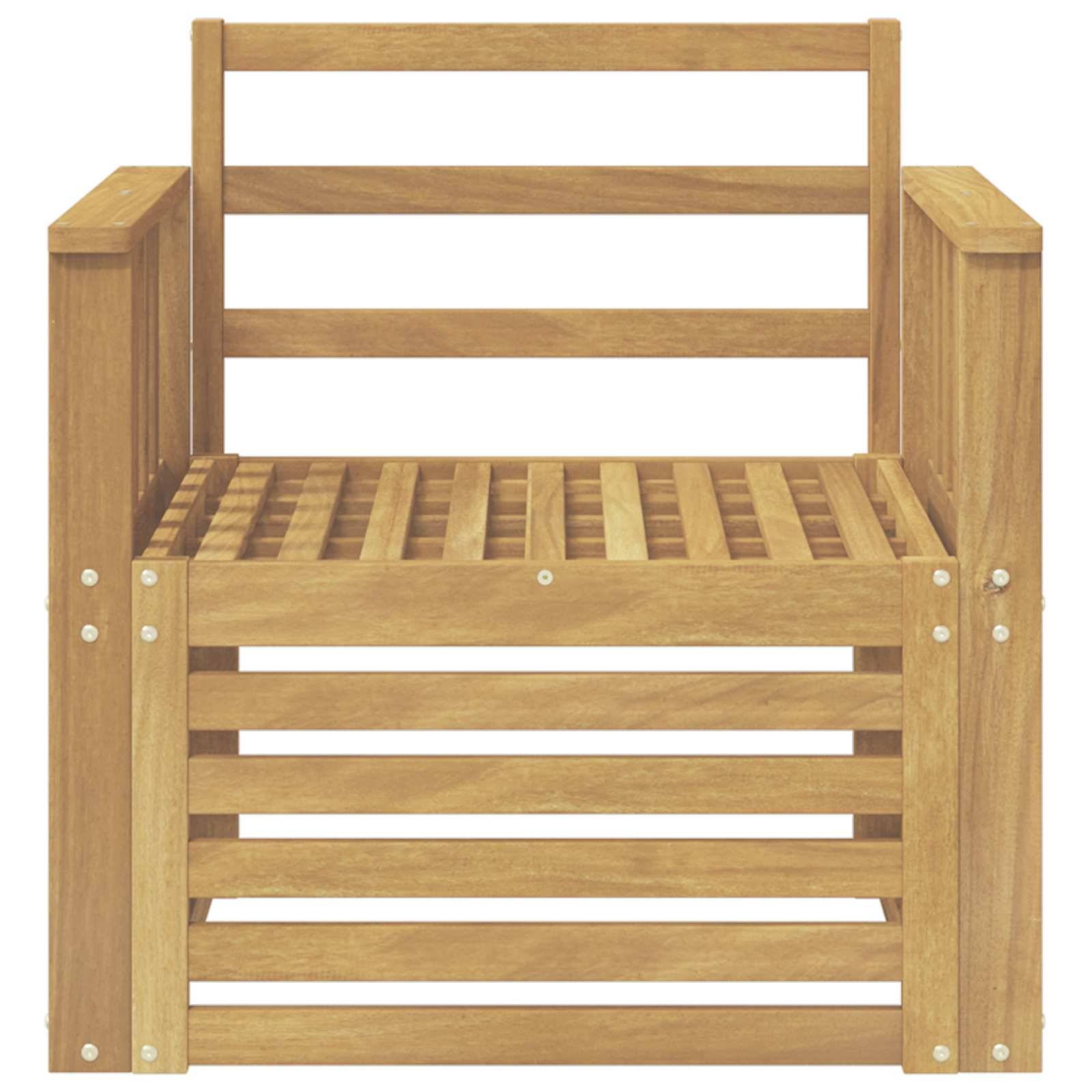 vidaXL 2 Stück Outdoor-Sofagarnitur Massivholz Akazie Weiß
