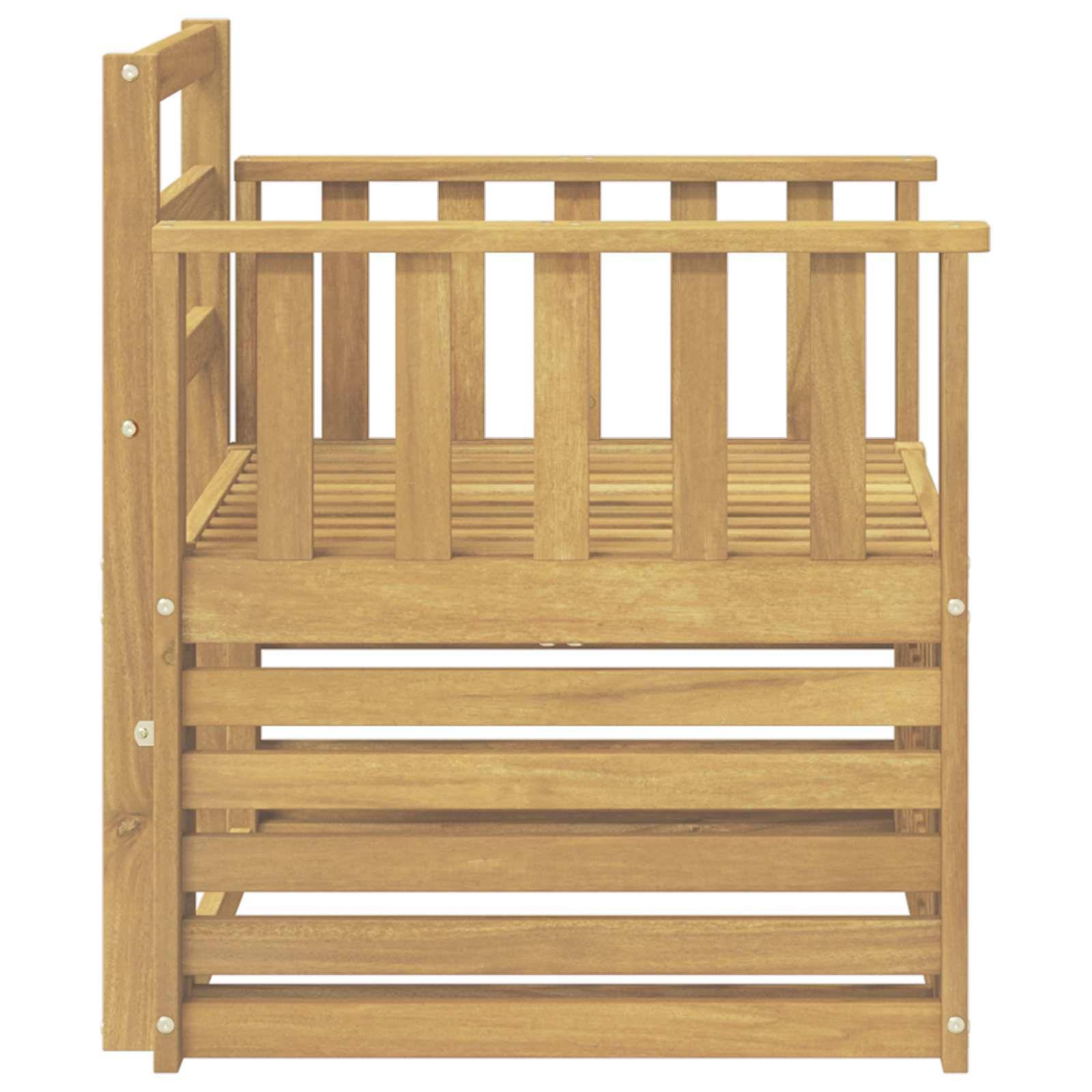 vidaXL 2 Stück Outdoor-Sofagarnitur Massivholz Akazie Weiß