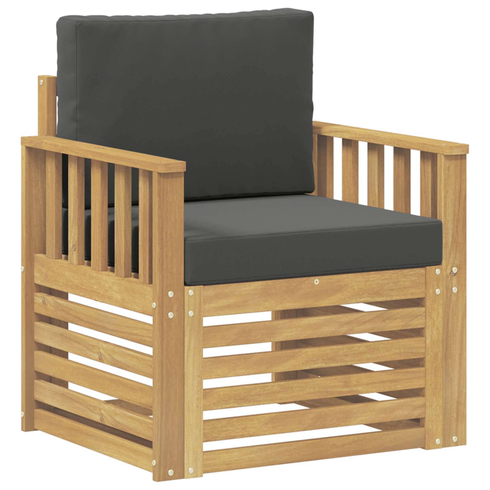 vidaXL 2 Stück Outdoor-Sofagarnitur Polyester Weiß und Anthrazit