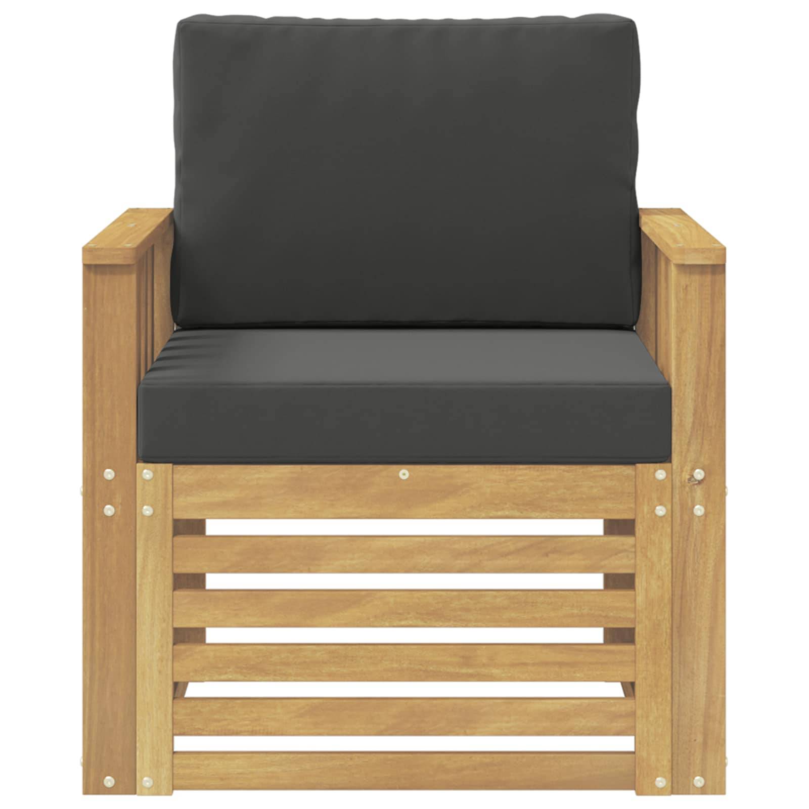 vidaXL 2 Stück Outdoor-Sofagarnitur Polyester Weiß und Anthrazit
