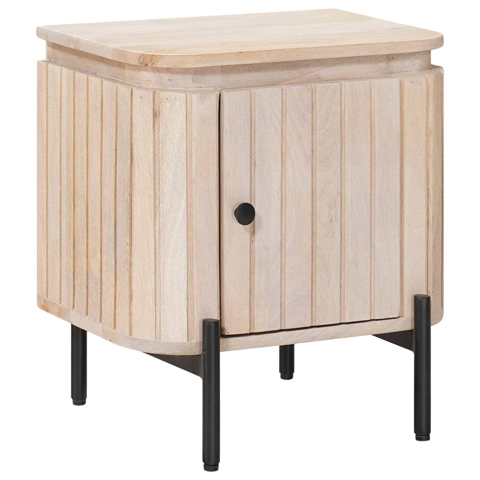 vidaXL Handgefertigter Nachttisch Weiß 40 x 30 x 45 cm