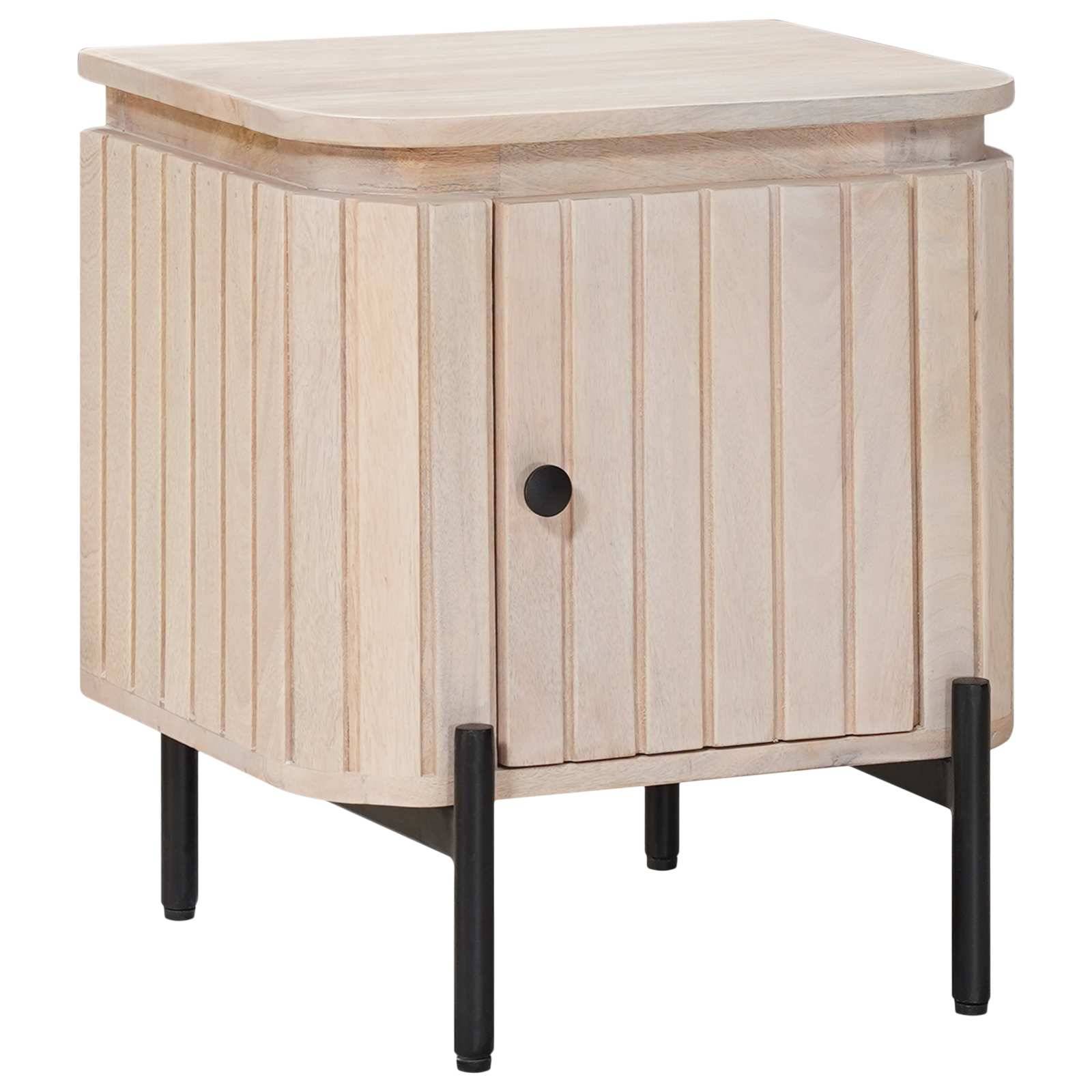 vidaXL Handgefertigter Nachttisch Weiß 40 x 30 x 45 cm