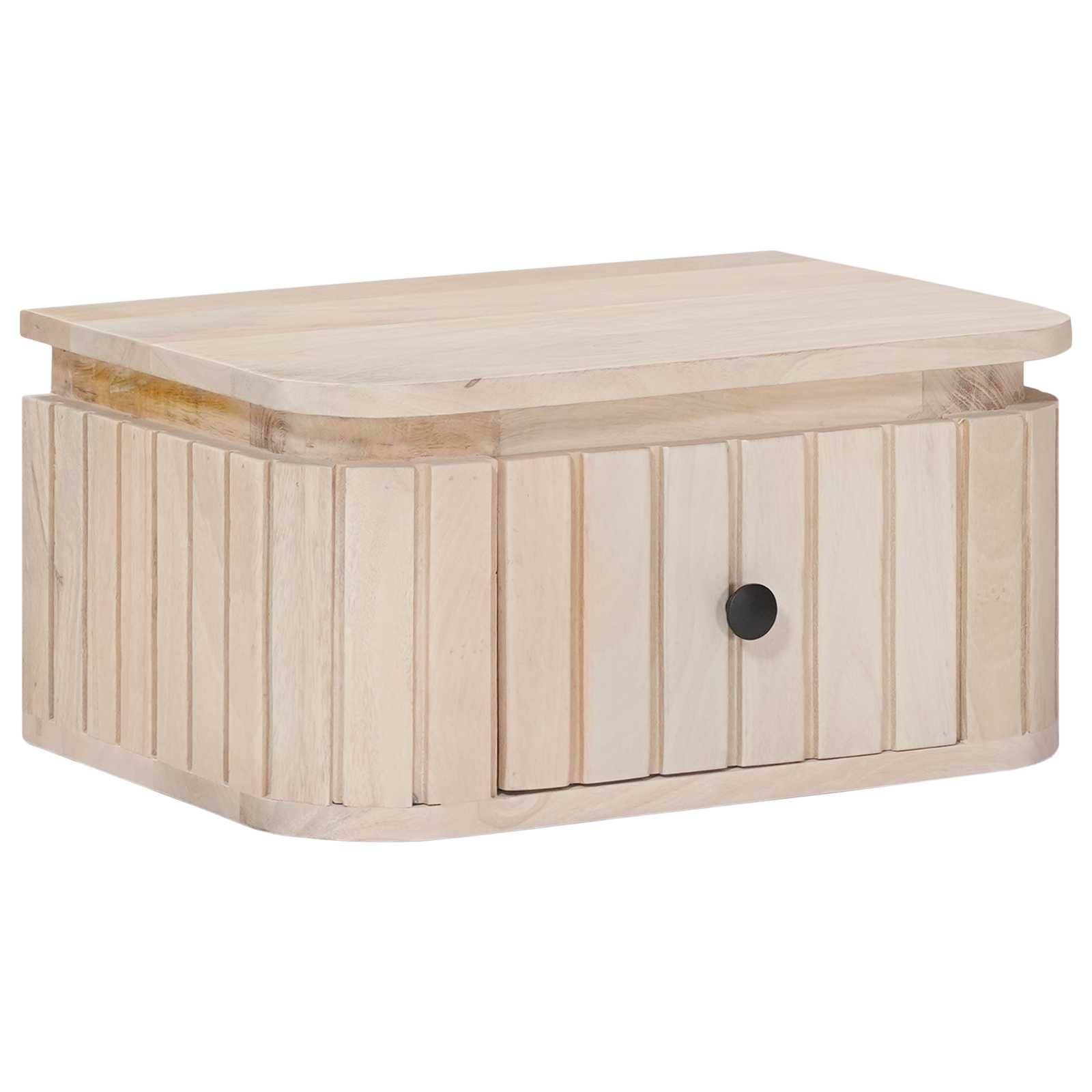 vidaXL Handgefertigter Nachttisch Weiß 40 x 30 x 20 cm