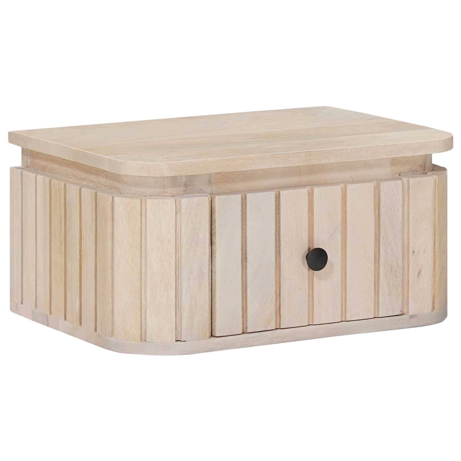vidaXL Handgefertigter Nachttisch Weiß 40 x 30 x 20 cm