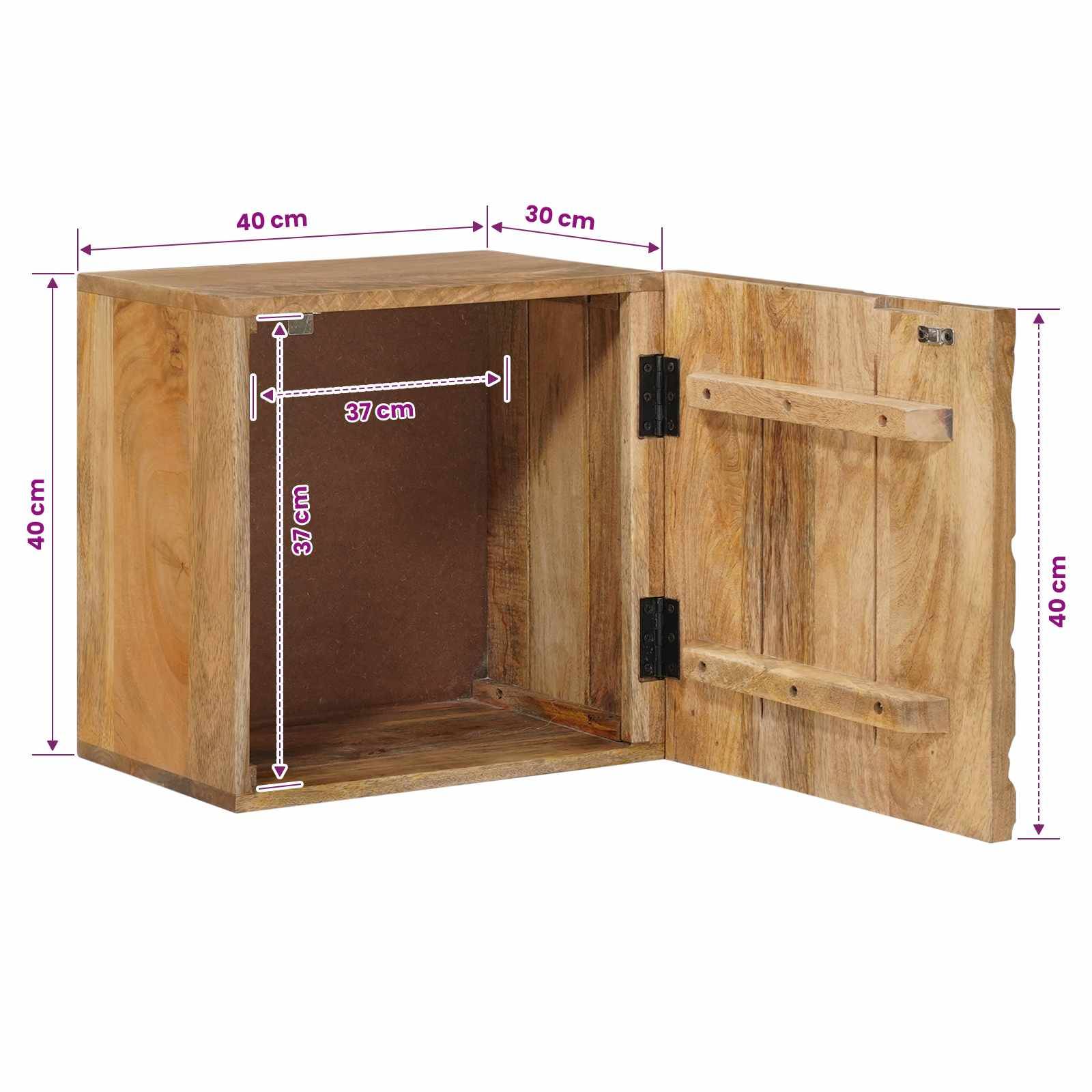 vidaXL Handgefertigter Nachttisch Teakbraun 40x30x40 cm
