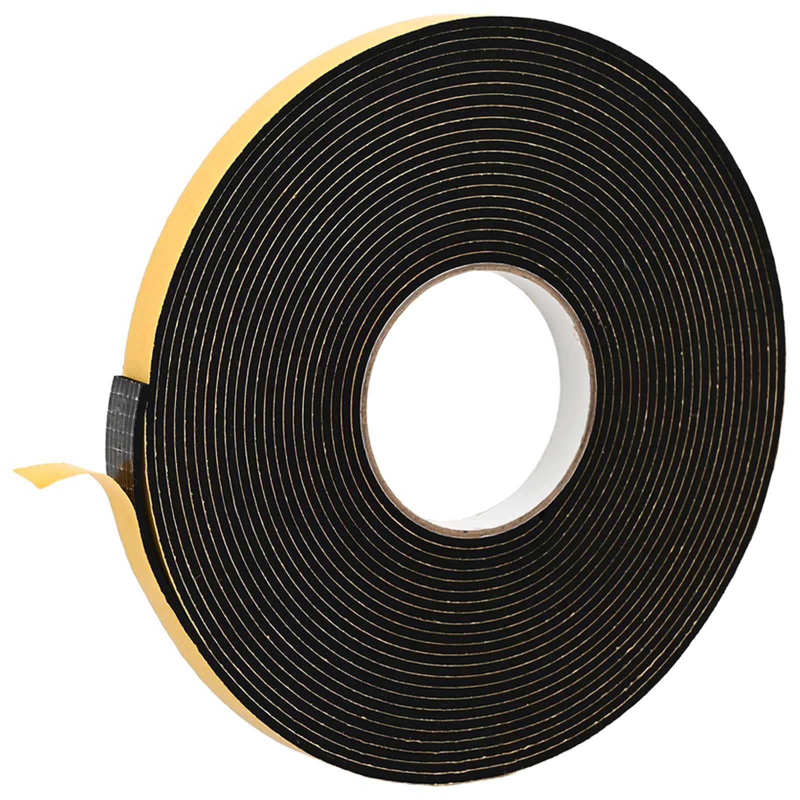 vidaXL Selbstklebendes Schaumstoffband Schwarz 10mm x 10m CR-Schaum