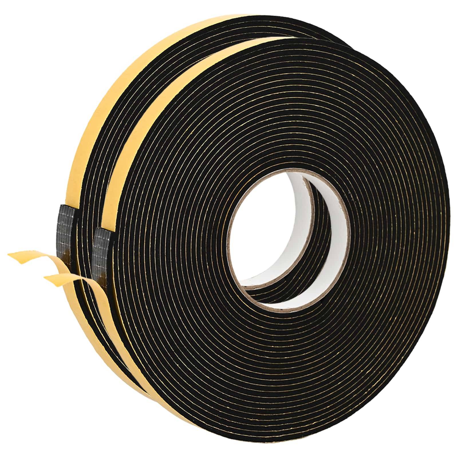 vidaXL Selbstklebendes Schaumstoffband 2 pcs Schwarz 15 mm x 10 m