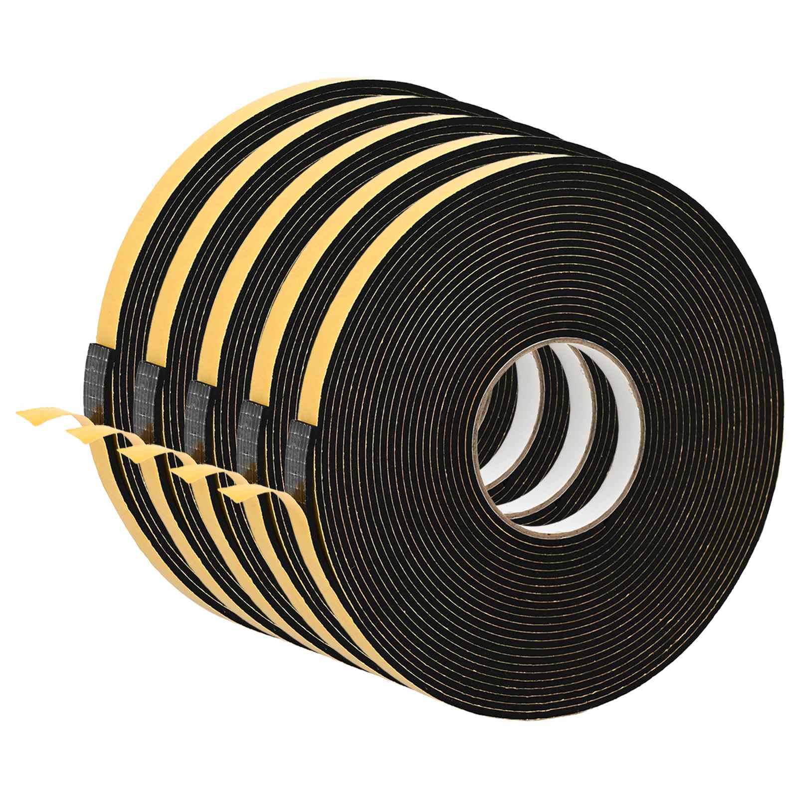 vidaXL Selbstklebendes Schaumstoffband 5 pcs Schwarz 20 mm x 10 m