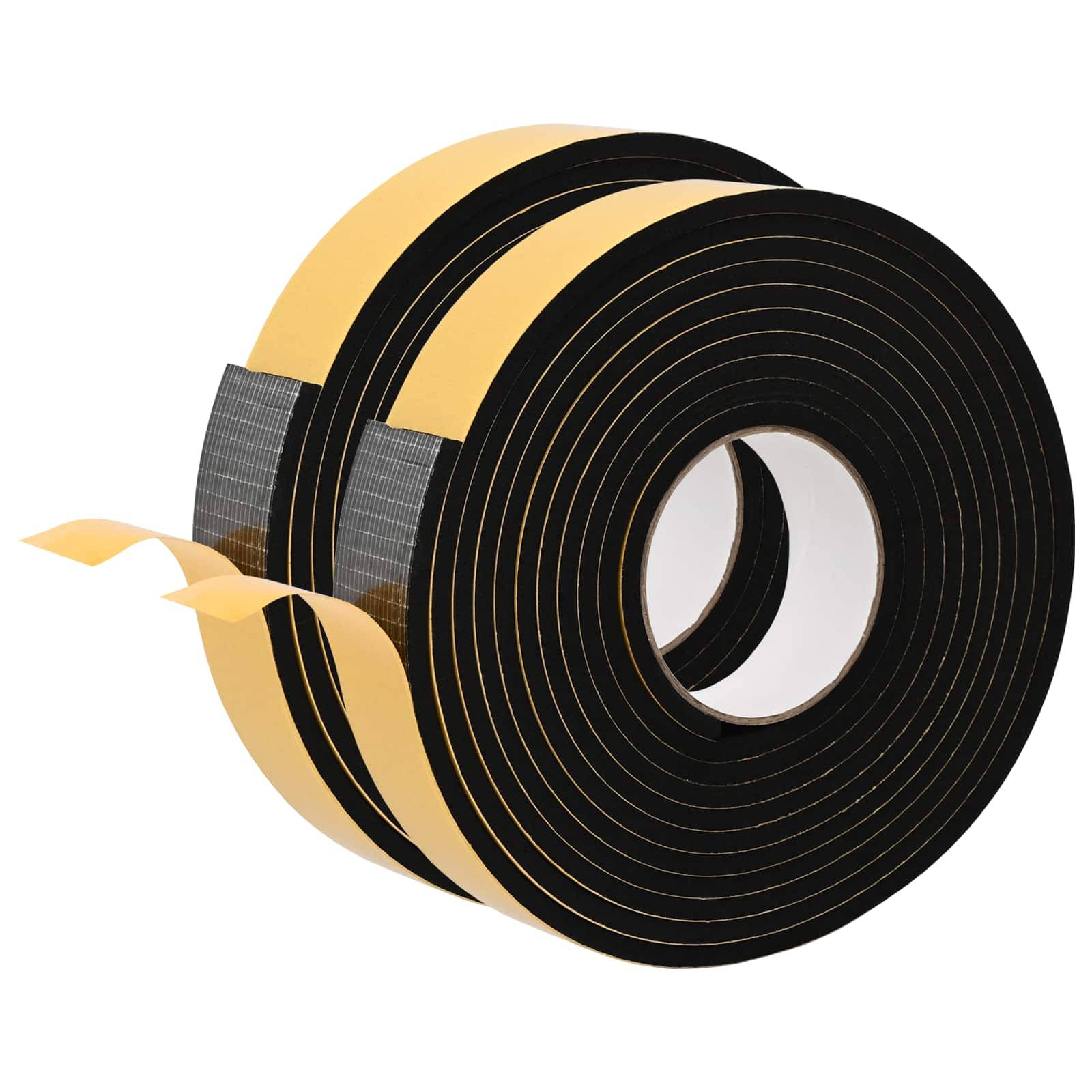 vidaXL Selbstklebendes Schaumstoffband 2 pcs Schwarz 30mm x 5m