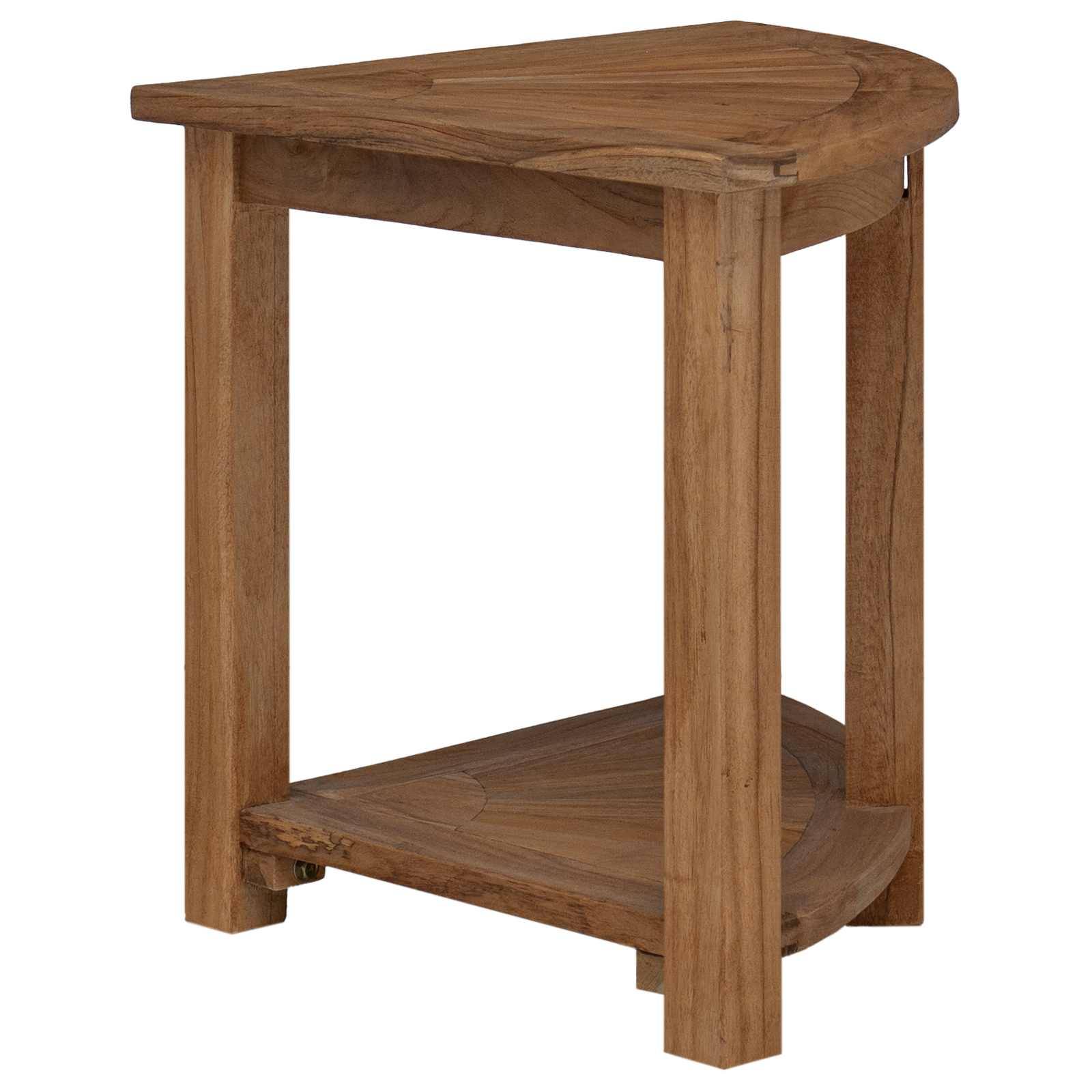 vidaXL Bad Beistelltisch Natur 45 x 45 x 46 cm Massivholz Teak