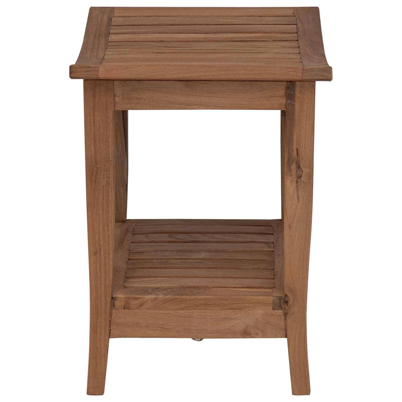 vidaXL Bad Beistelltisch Natur 50 x 35 x 45 cm Massivholz Teak