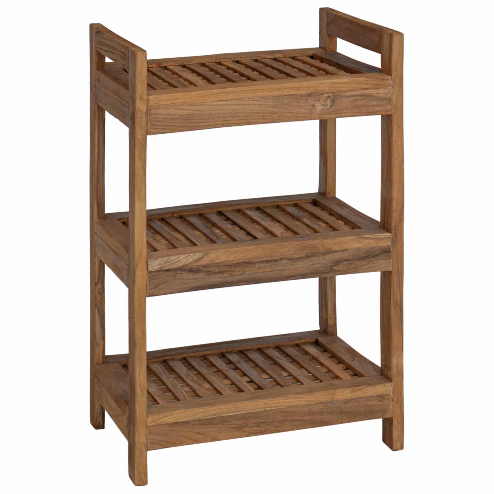 vidaXL Badregal Natur 45 x 30 x 71 cm Massivholz Teak