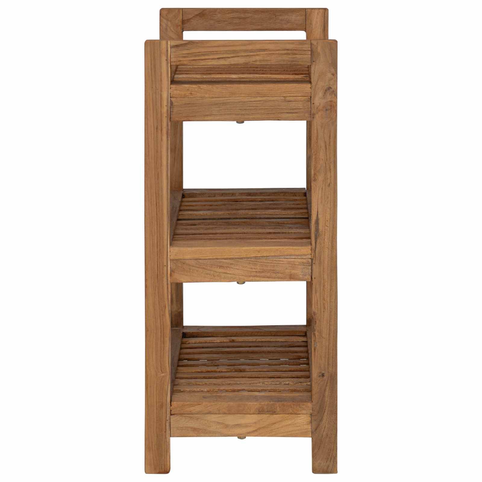 vidaXL Badregal Natur 45 x 30 x 71 cm Massivholz Teak