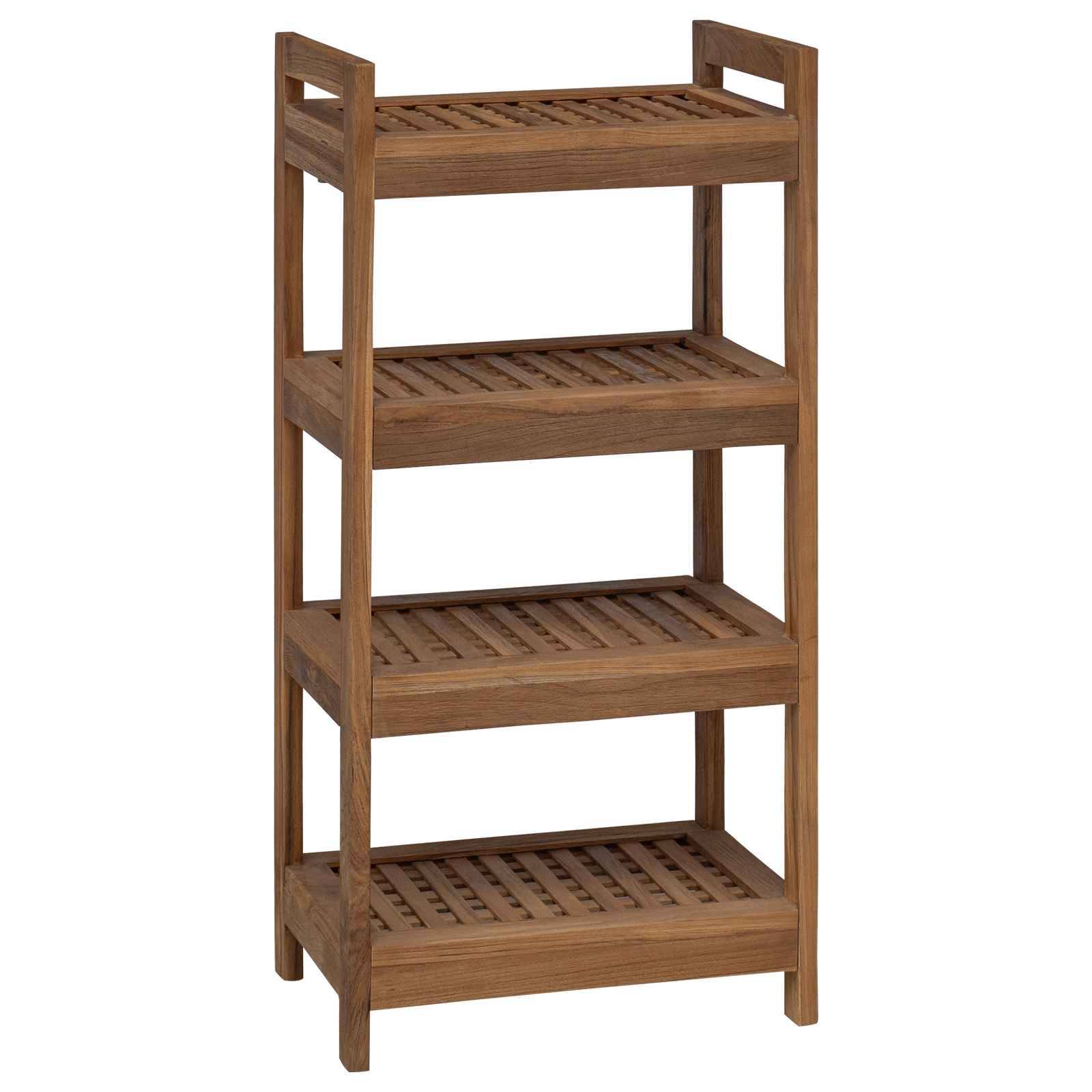 vidaXL Badregal Natur 45 x 30 x 97 cm Massivholz Teak