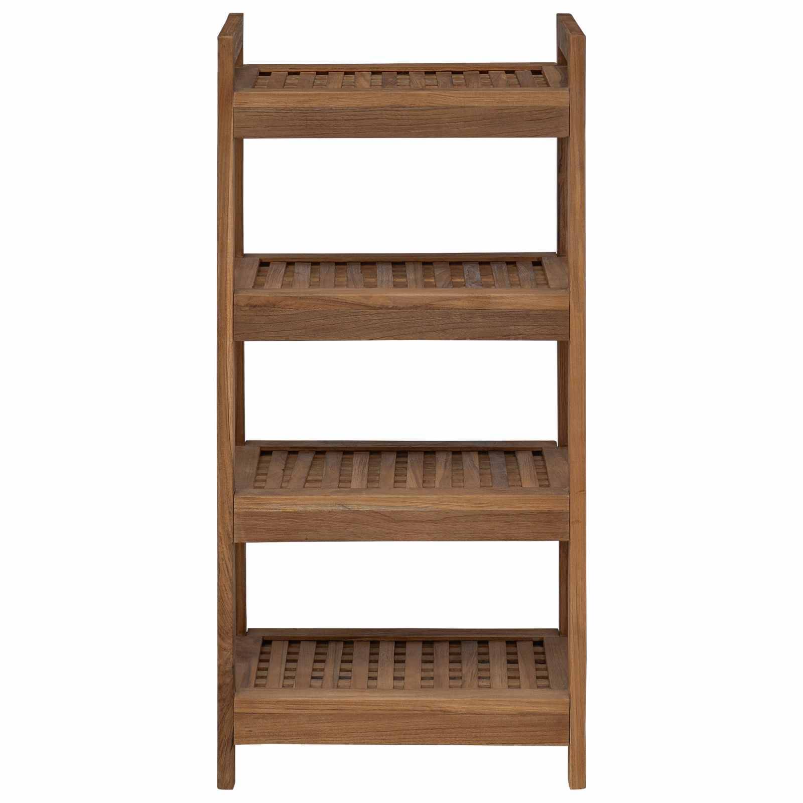 vidaXL Badregal Natur 45 x 30 x 97 cm Massivholz Teak
