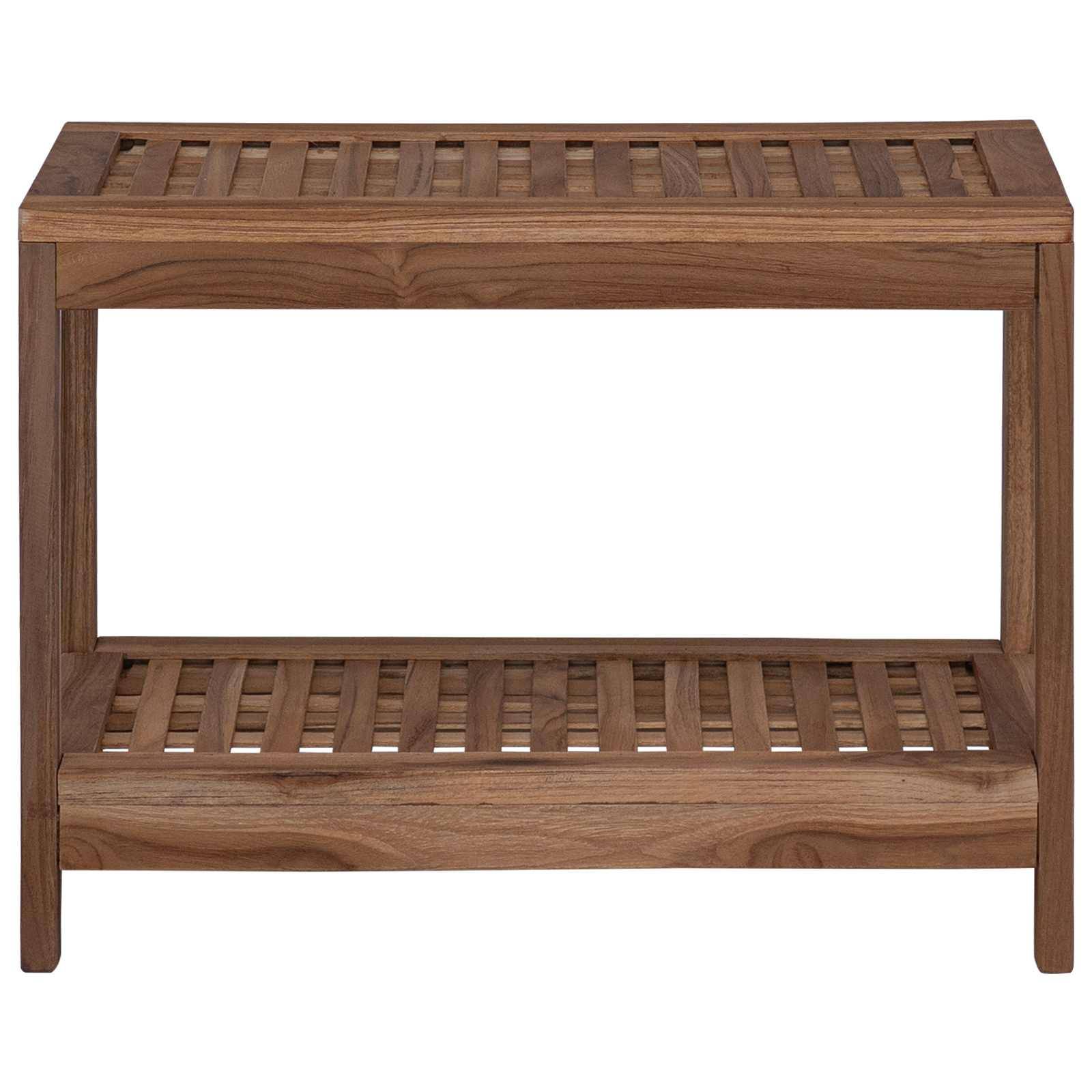 vidaXL Bad Beistelltisch Natur 60 x 30 x 45 cm Massivholz Teak