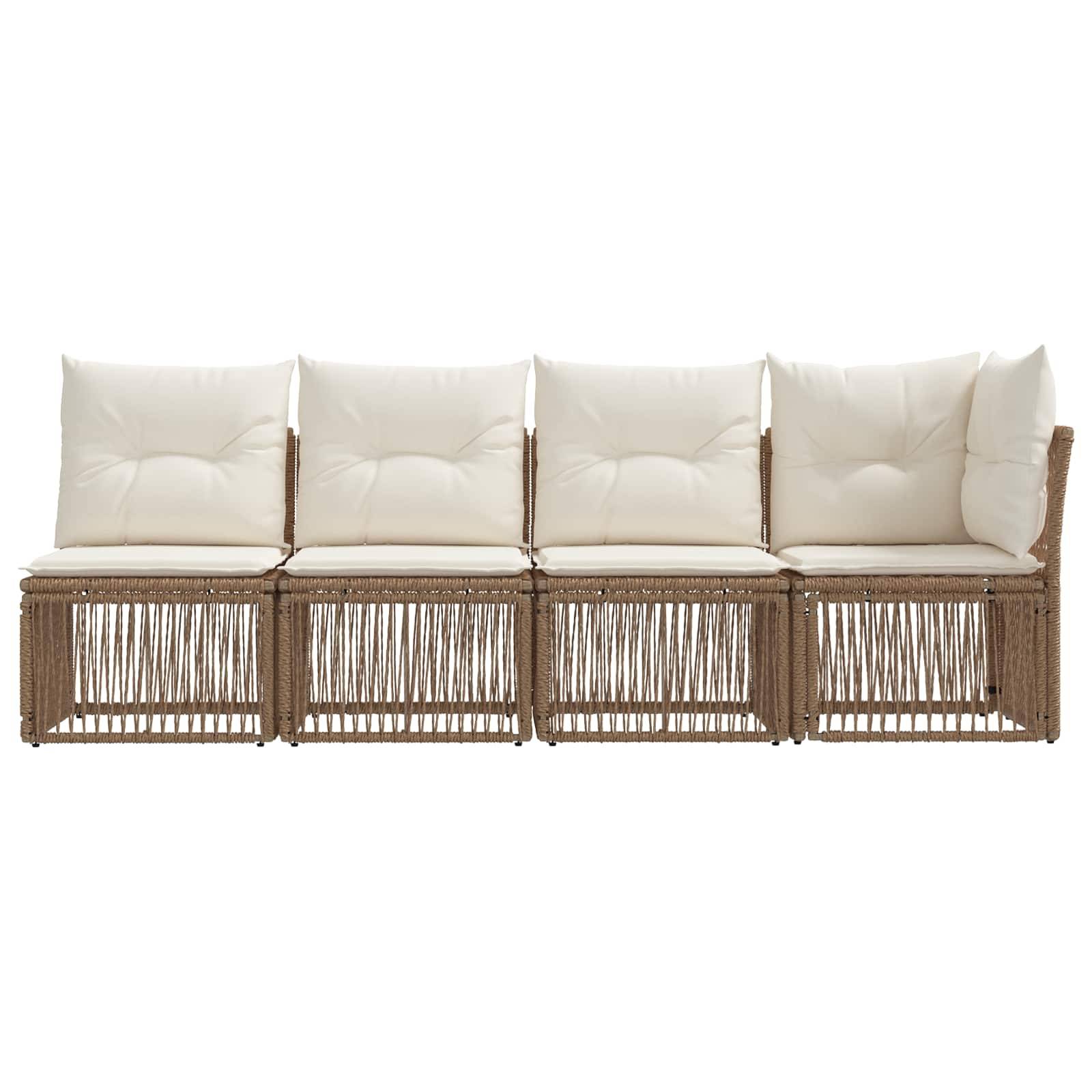 vidaXL 4-Sitzer Sofa mit linker Armlehne 4 pcs 4-Sitzanzahl Beige
