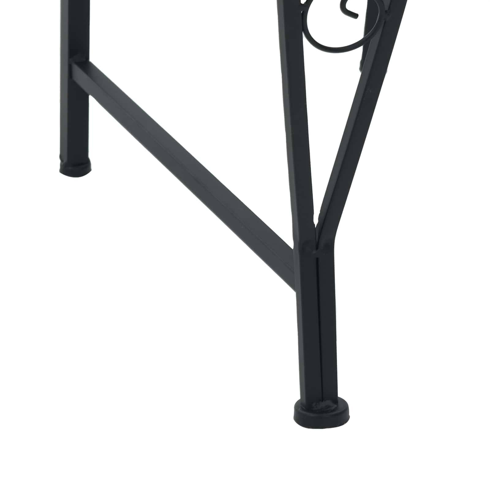 vidaXL Baumbank 4-Sitzanzahl 160 x 80 x 89 cm Stahl Schwarz