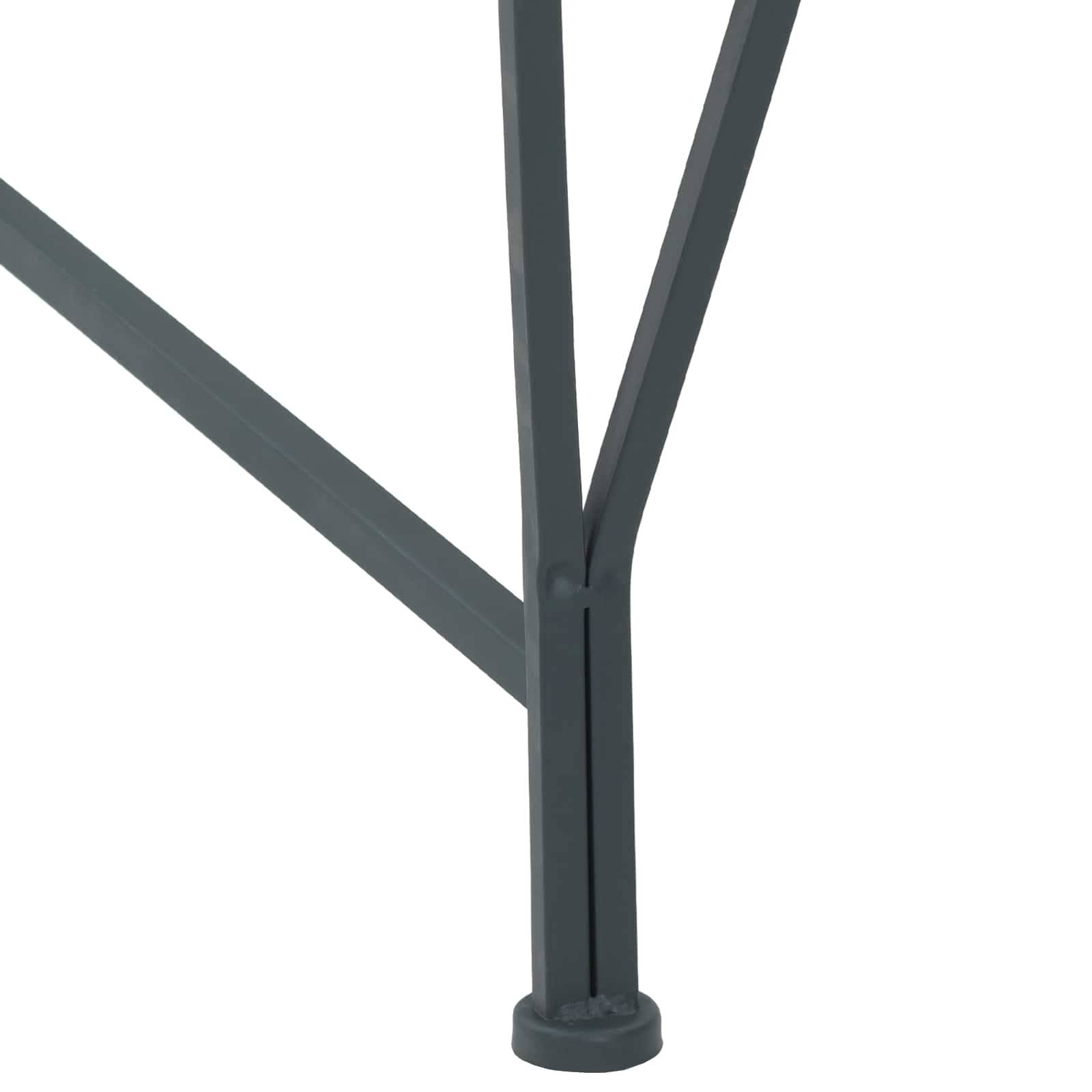 vidaXL Baumbank 8-Sitzanzahl Ø 160 x 44 cm Stahl Silber Grau Rund