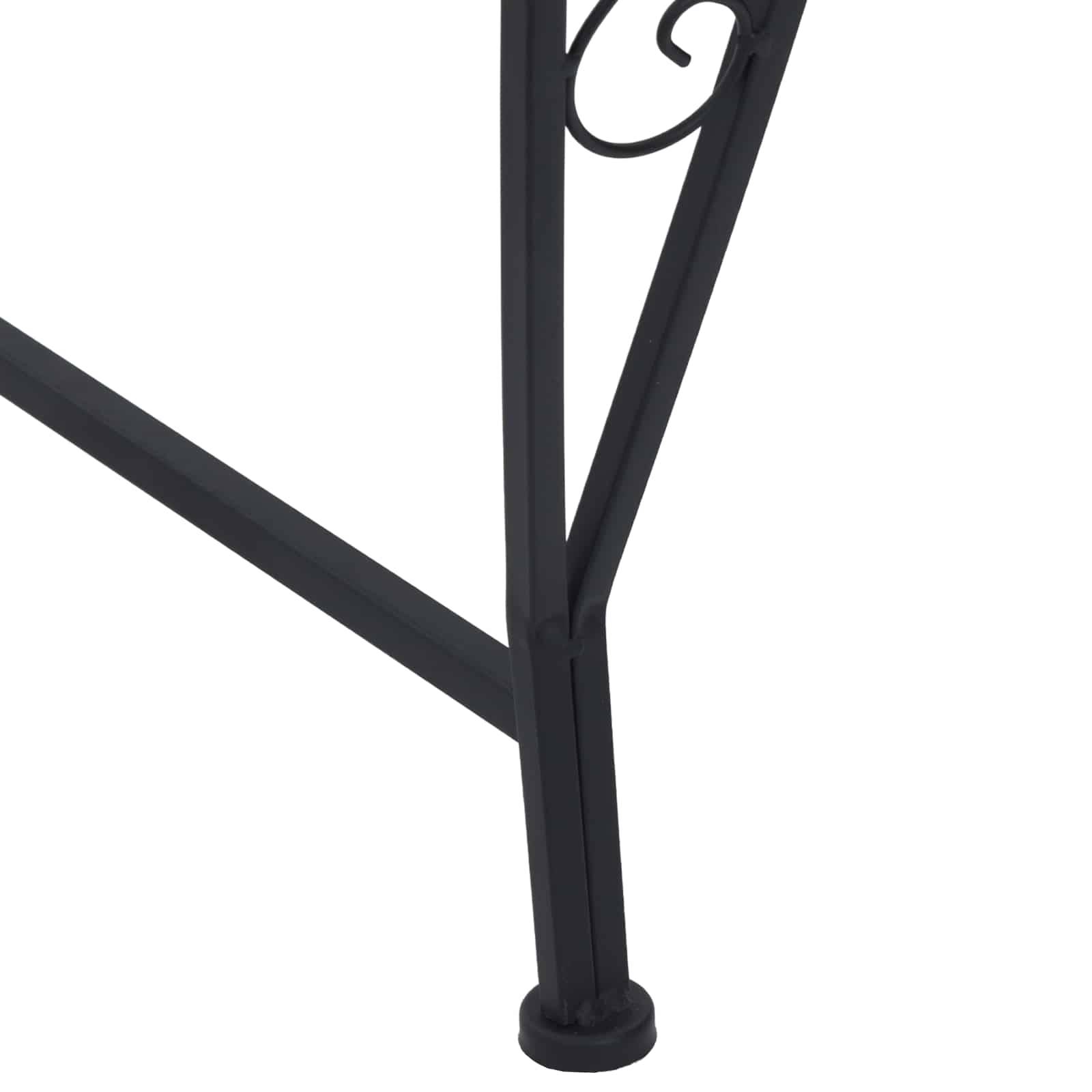 vidaXL Baumbank 4-Sitzanzahl 160 x 80 x 44 cm Stahl Schwarz